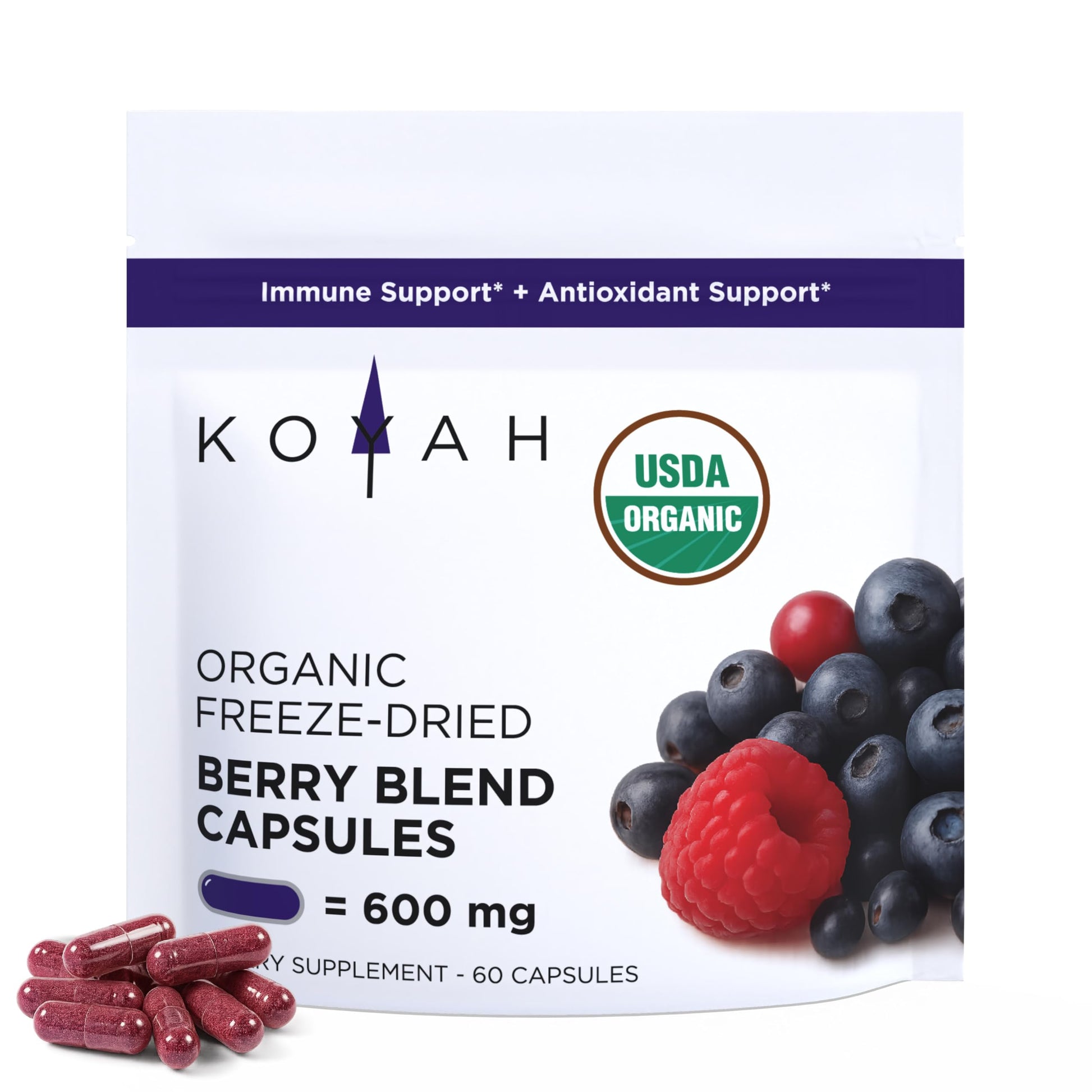 KOYAH Organic Berry Blend 60 Capsules