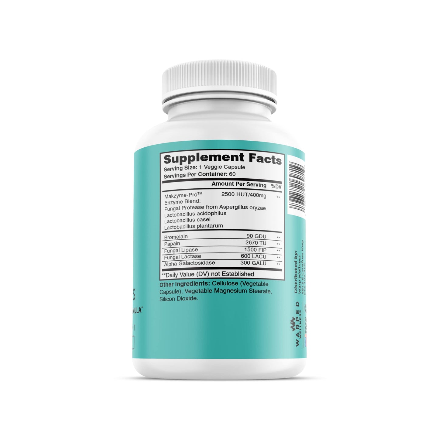 Warped Wellness Womens Gut Health Support Supplement Capsule, 60 Count