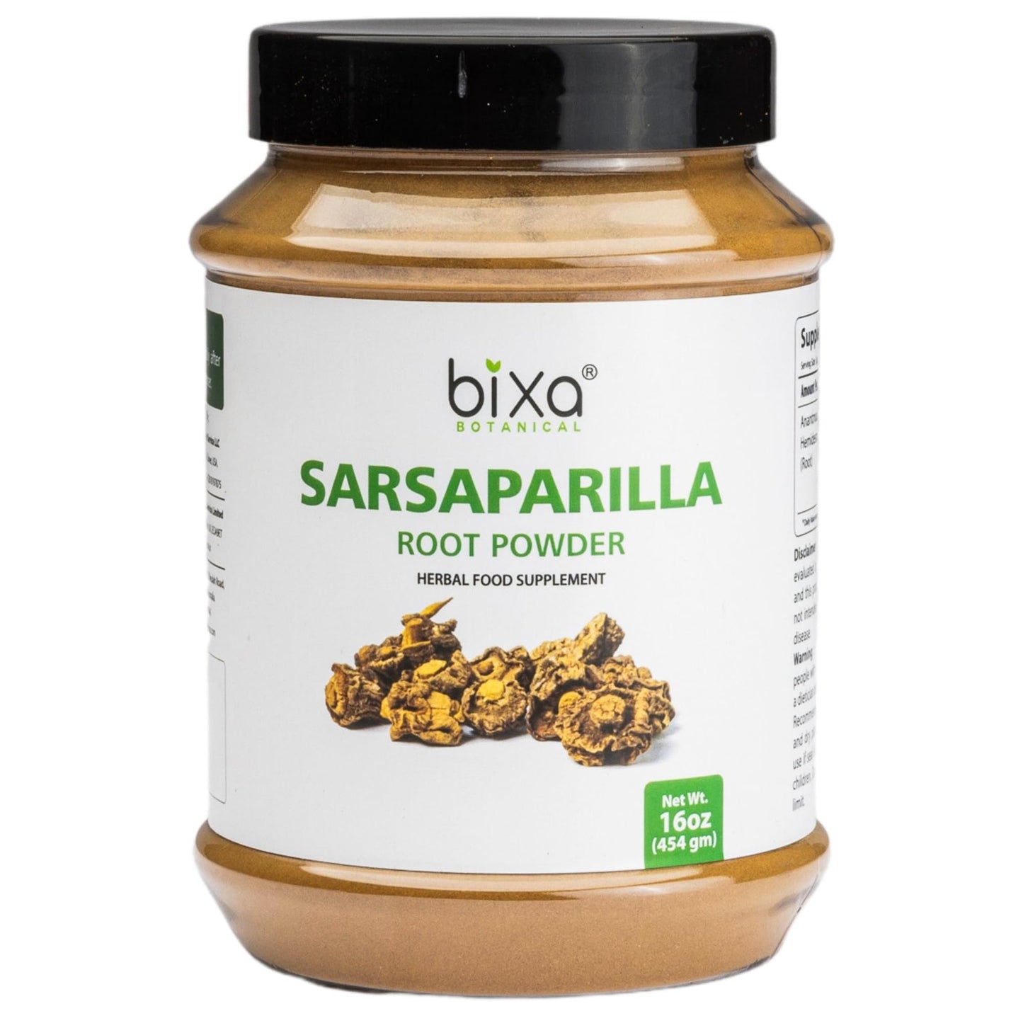 bixa BOTANICAL Sarsaparilla Root Powder Hemidesmus Indicus (Anantmool) Ayurvedic Herbal Supplement, 16 oz