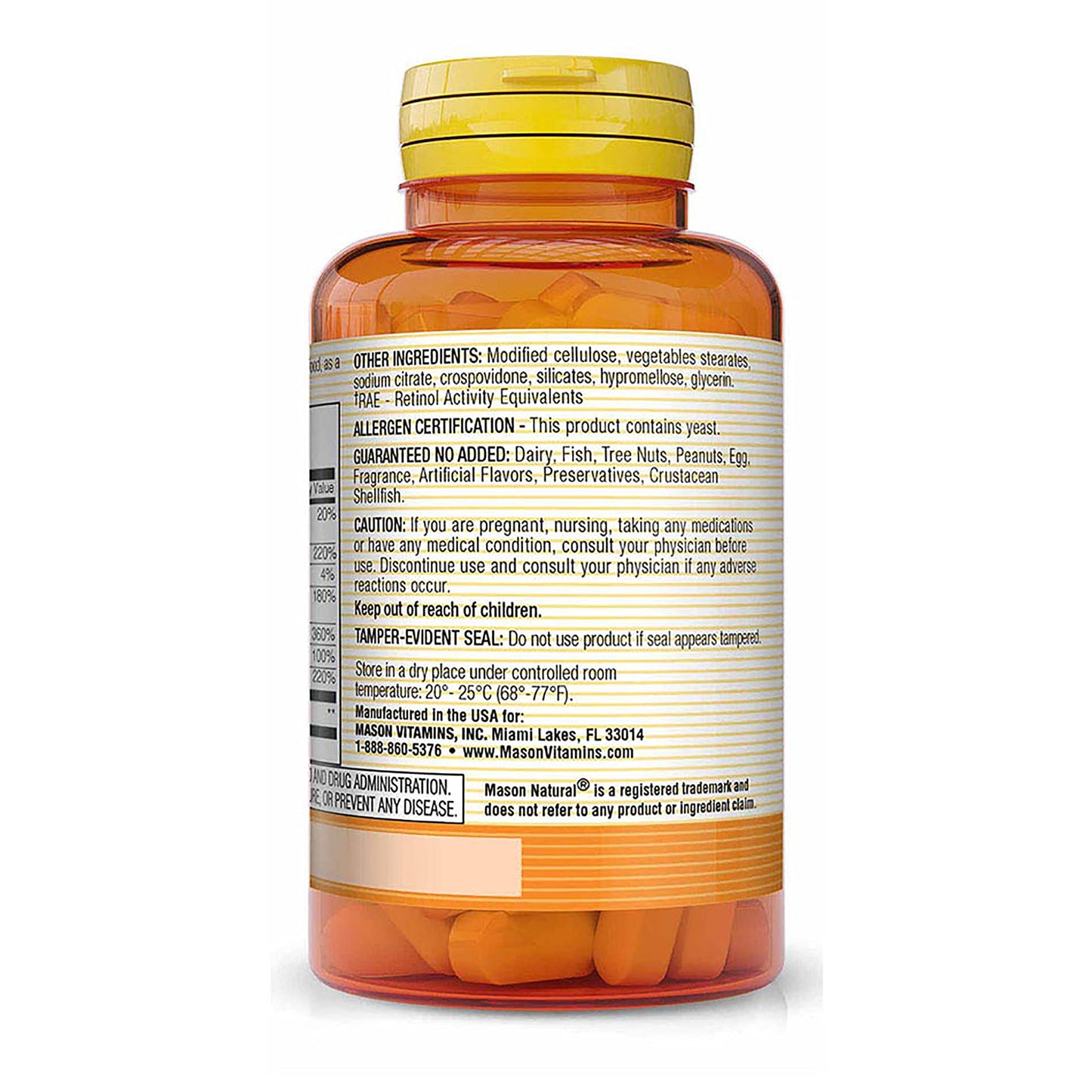 Mason Natural Vision Plus/Lutein Tablets, 60 Count