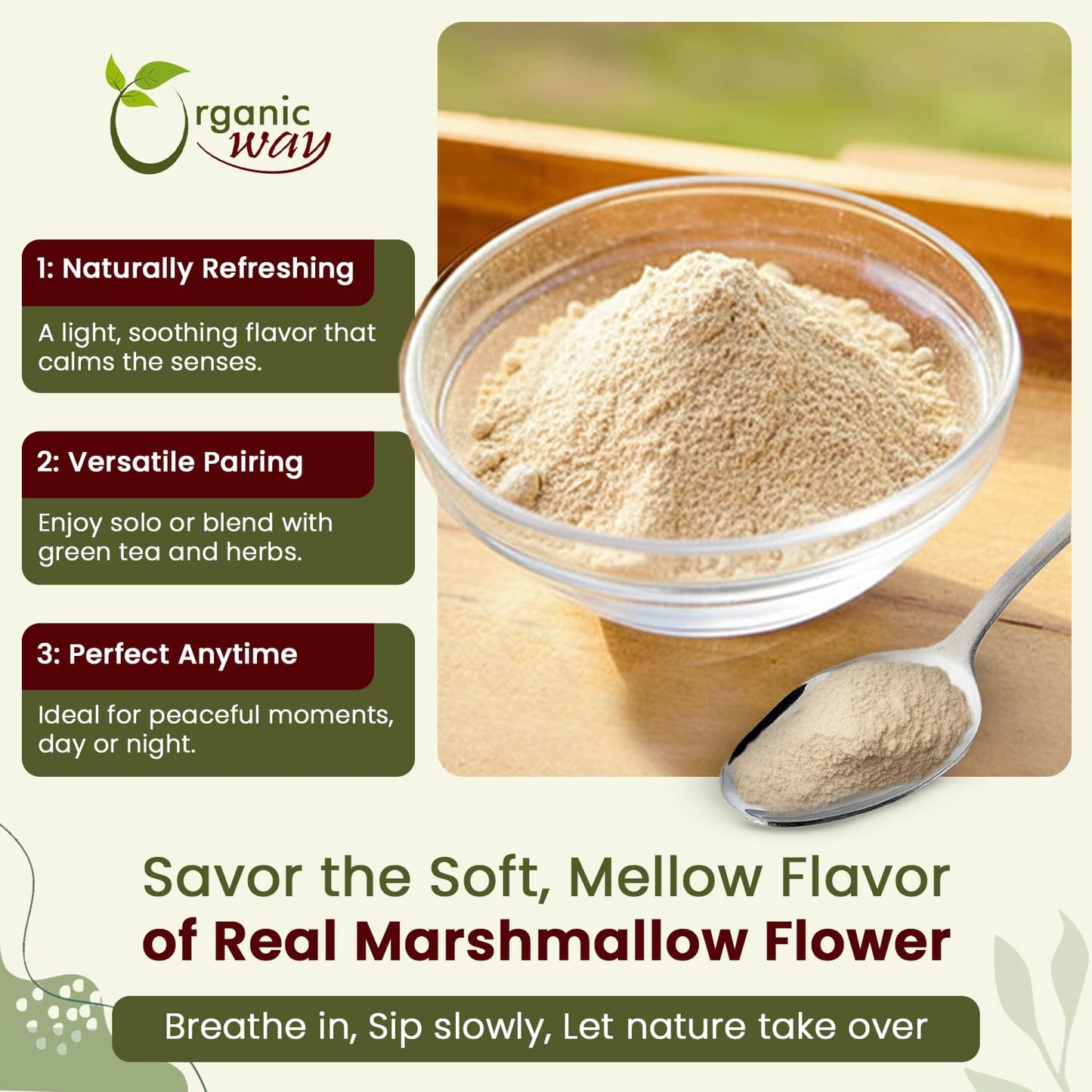 Organic Way Marshmallow Root Powder, 16 oz