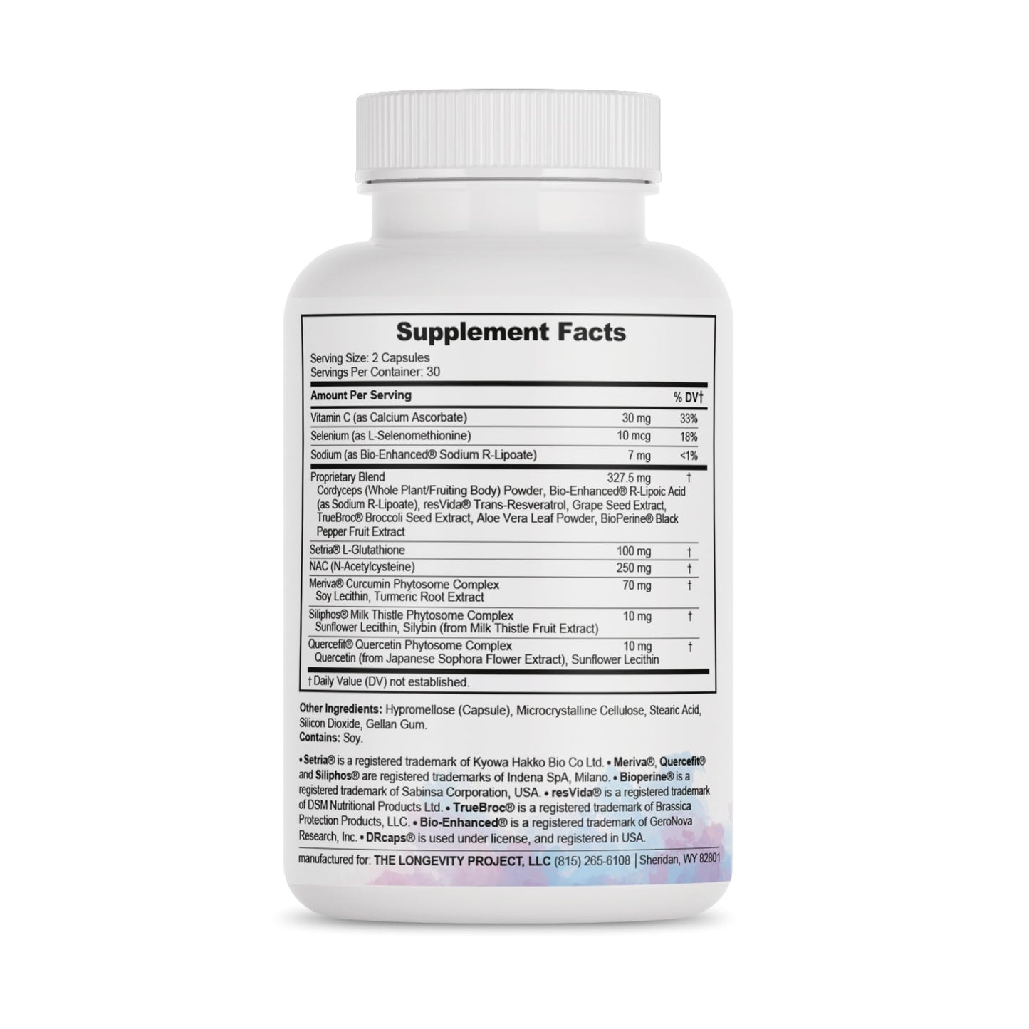 Glutathione Amino Complex 14-in-1 Advanced Absorption Antioxidant, Dual-Action Support: Setria® & NAC, 8 Patented Ingredients, for Energy, Skin, Detox, Immune Defense & Mental Clarity, 60 Capsules