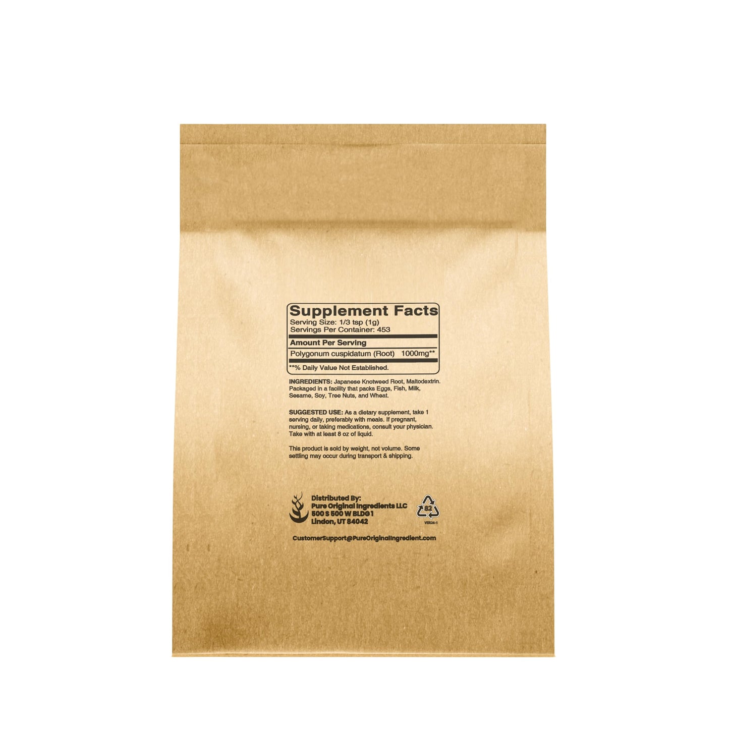 PURE ORIGINAL INGREDIENTS Japanese Knotweed Powder 16 Ounces