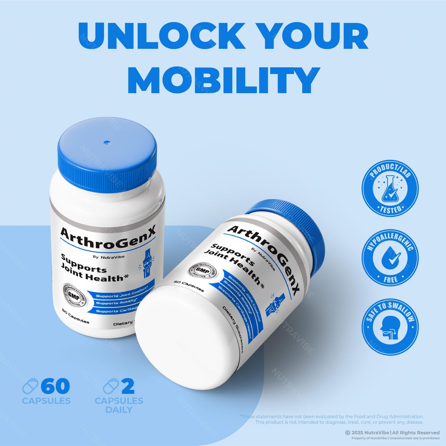NutraVibe ArthroGenX 120 Capsules