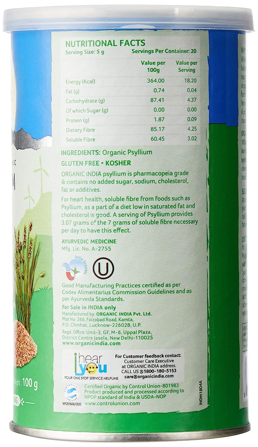 Sheltr Psyllium Whole Husk Powder 3.52 Ounce
