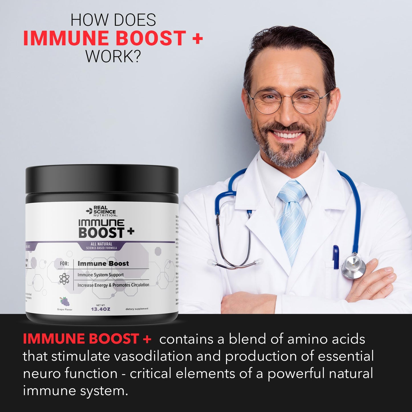 Real Science Nutrition Immune Boost Plus Powder 1 Count