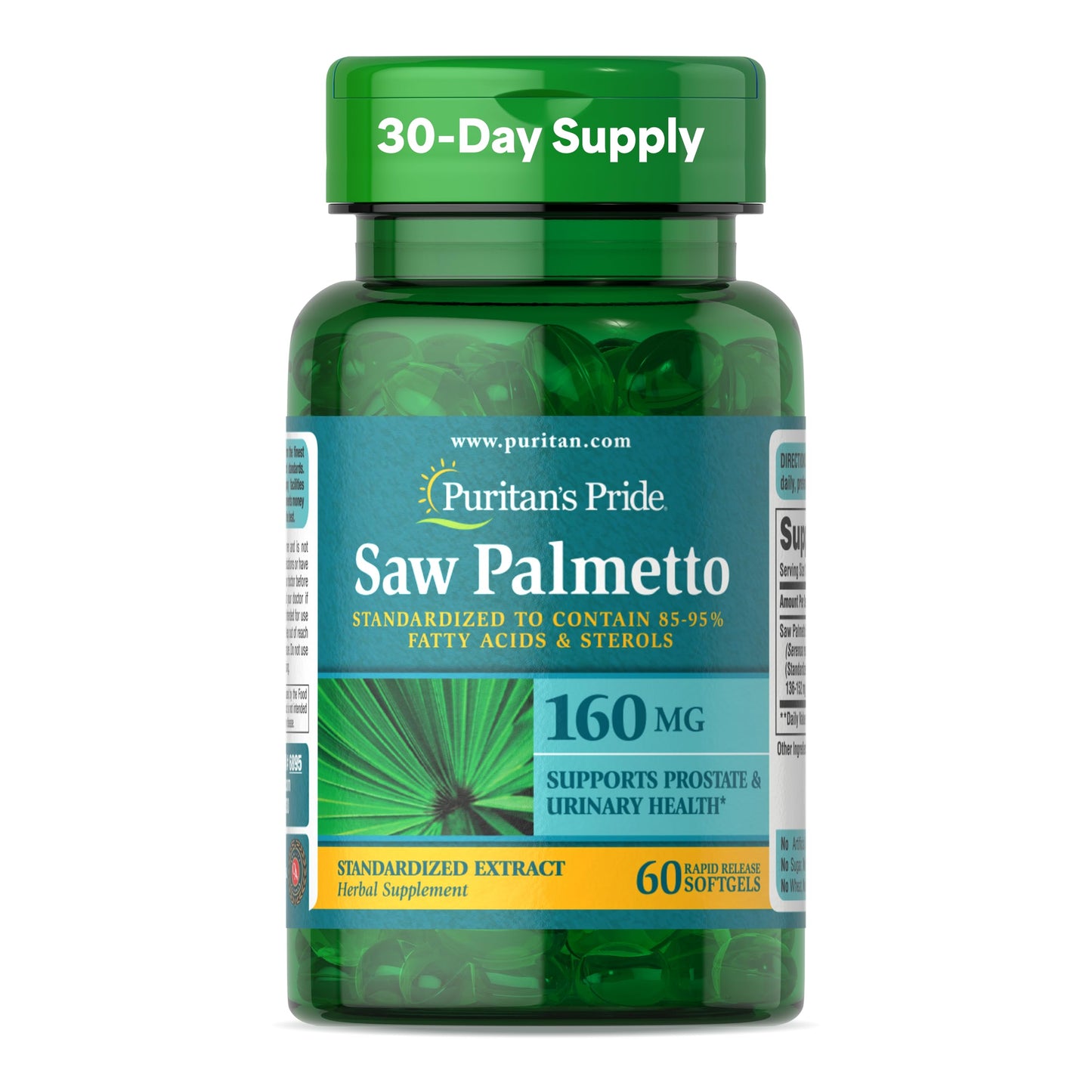 Puritan's Pride Saw Palmetto Extract 160mg Softgels 60 Count
