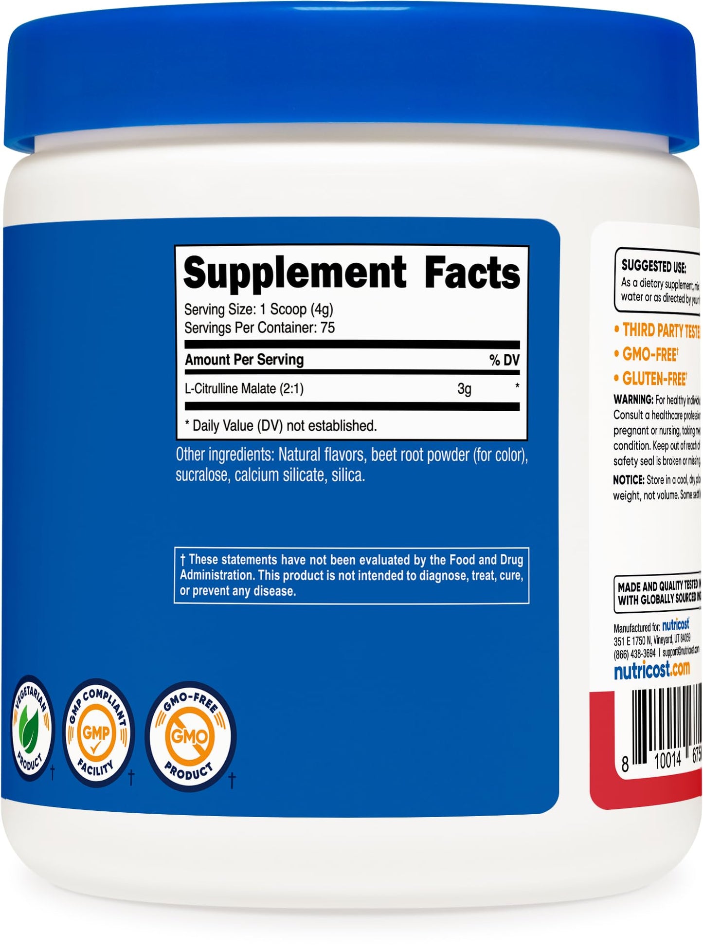Nutricost L-Citrulline Malate 2:1 Powder 10.7