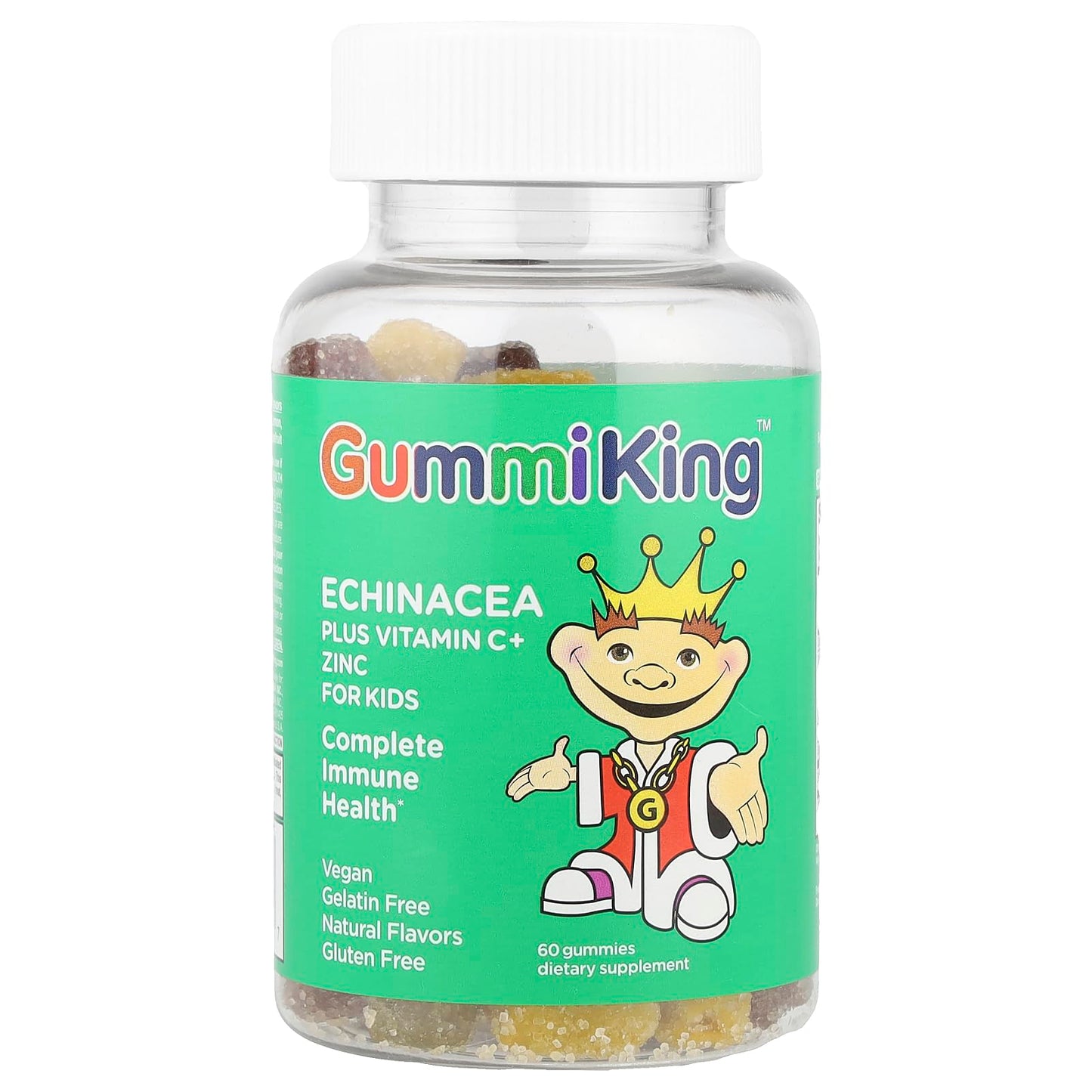 Gummi King Echinacea Plus Vitamin-C Zinc Supplement Gummy, 60 Count