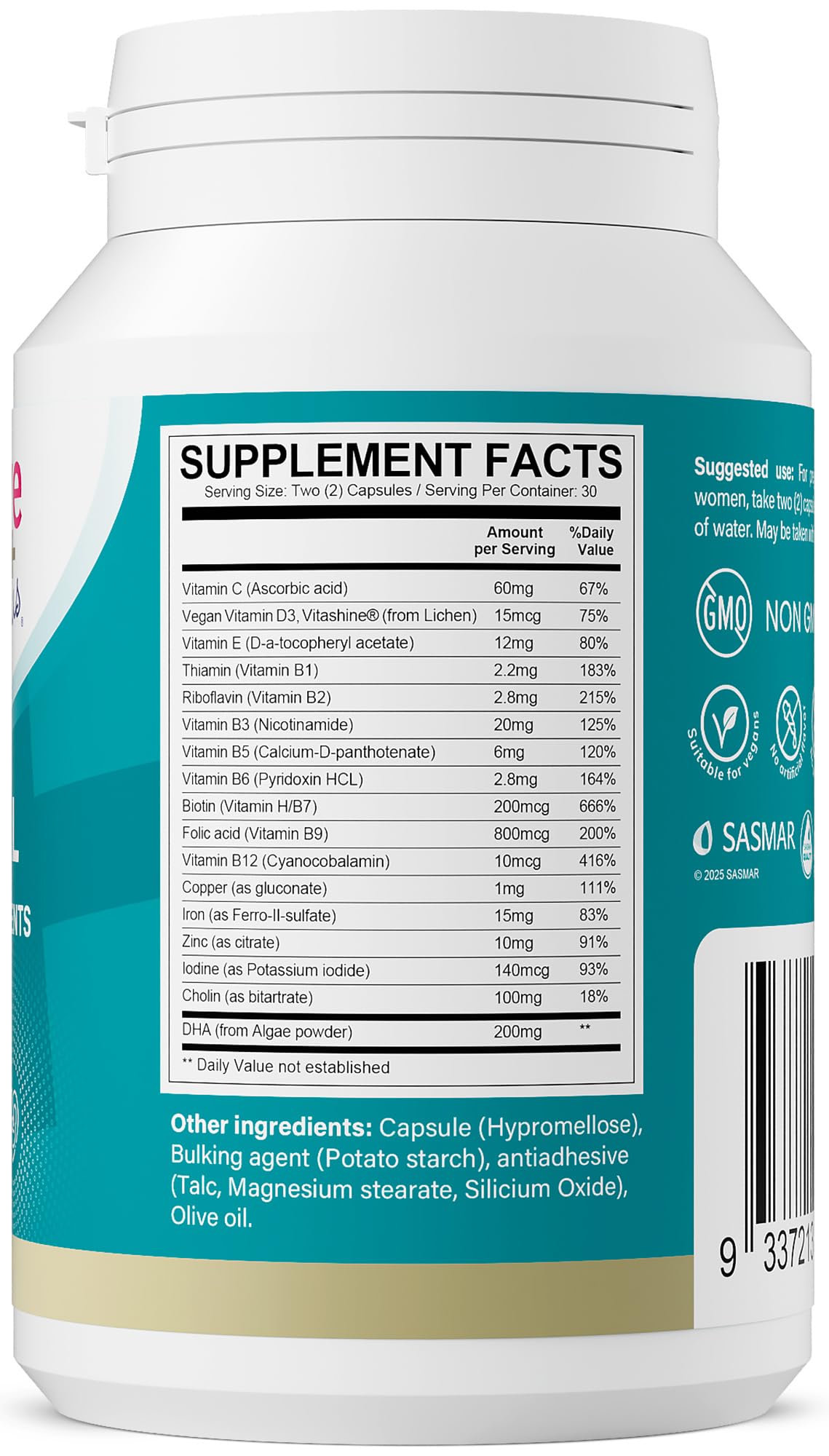 Conceive Plus Prenatal Vitamins Capsules 60 Count