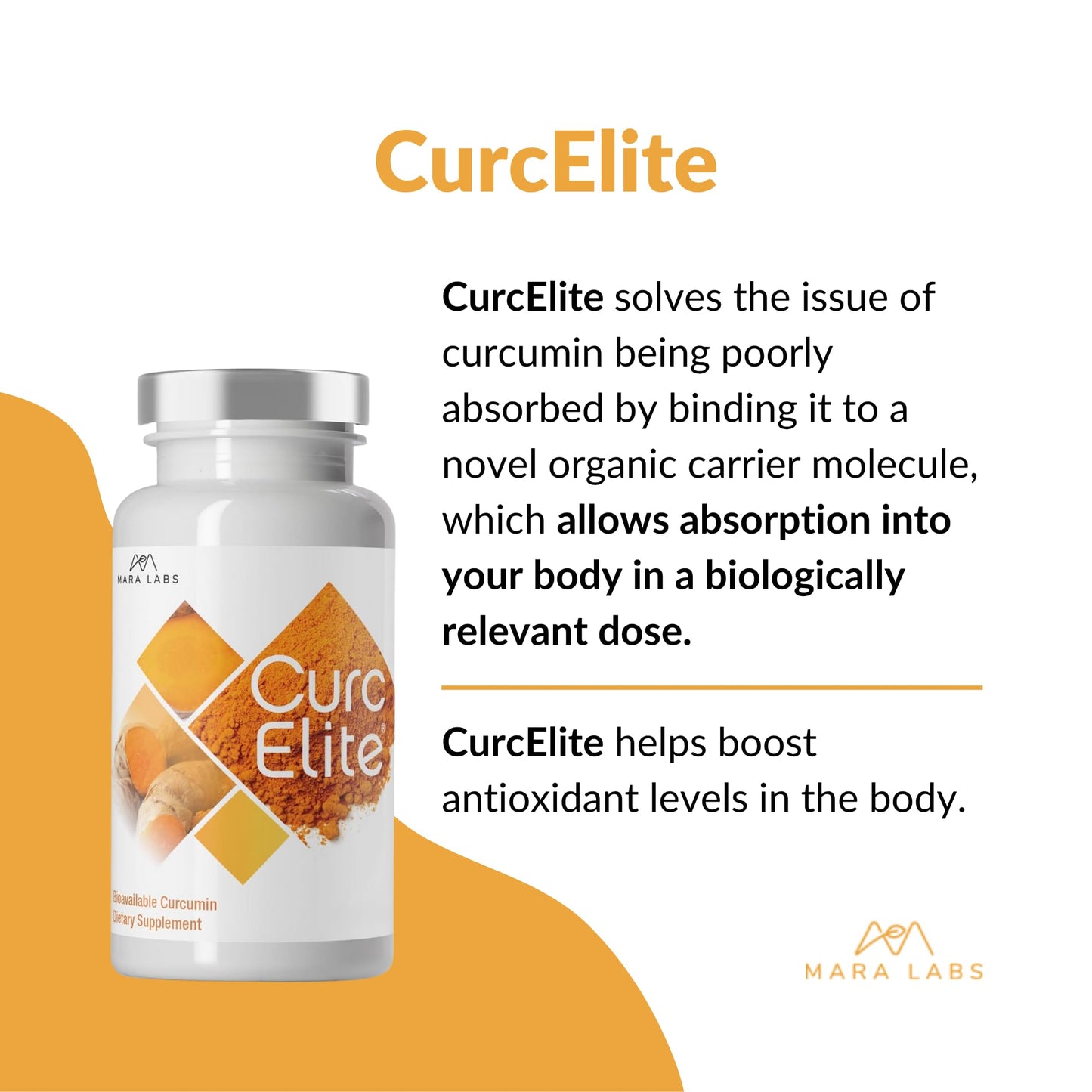 BrocElite CurcElite Curcumin Turmeric Extract 95% Curcuminoids Capsules 30 Count