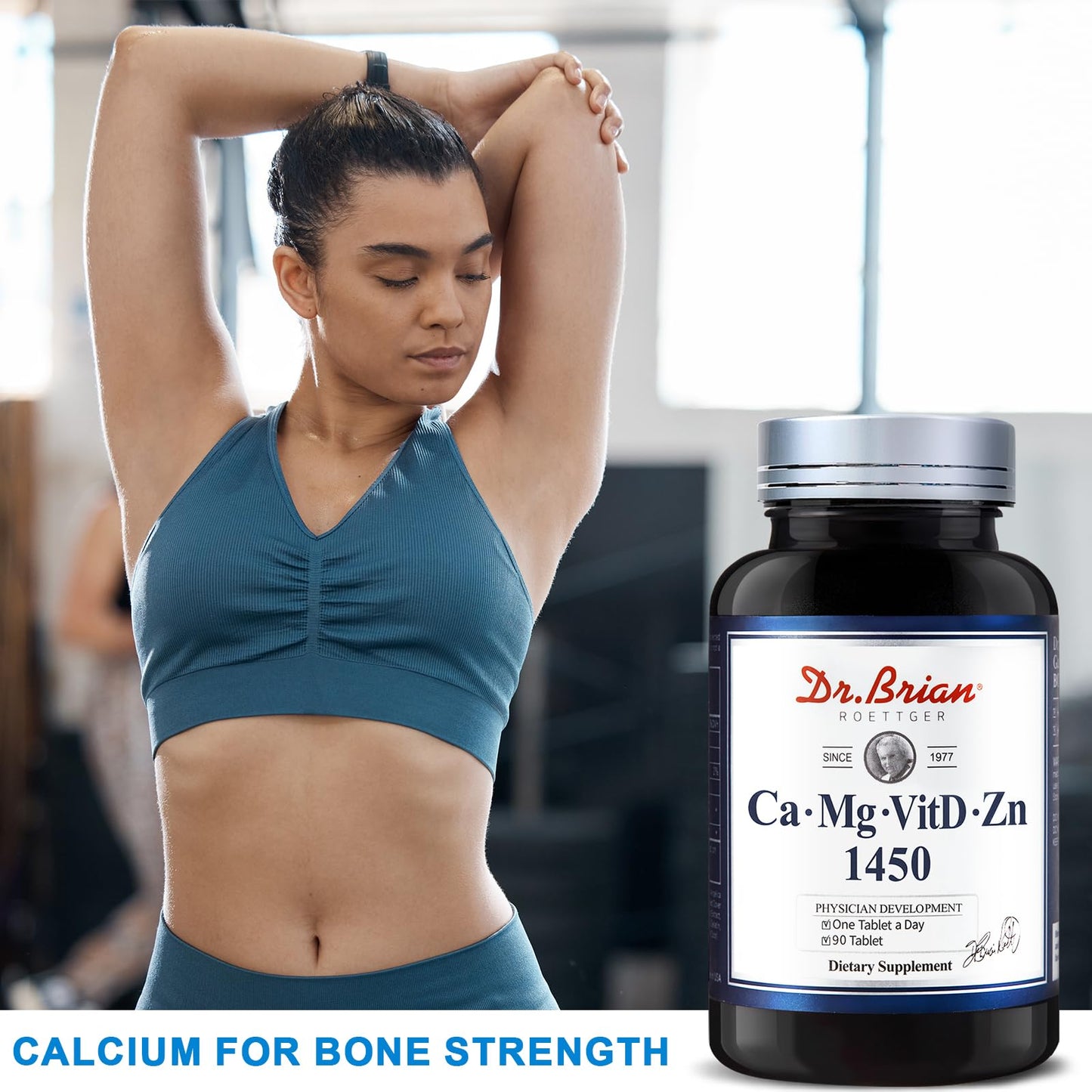 Dr. Brian Roettger Calcium Magnesium Zinc with Vitamin D3 Tablets, 90 Count