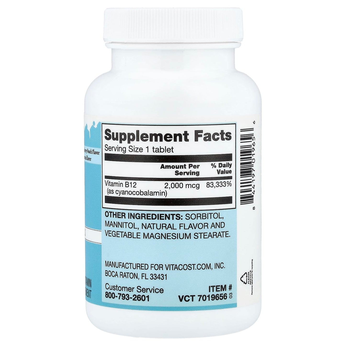 Vitacost Vitamin B12 Melts Tablet, 50 Tablets
