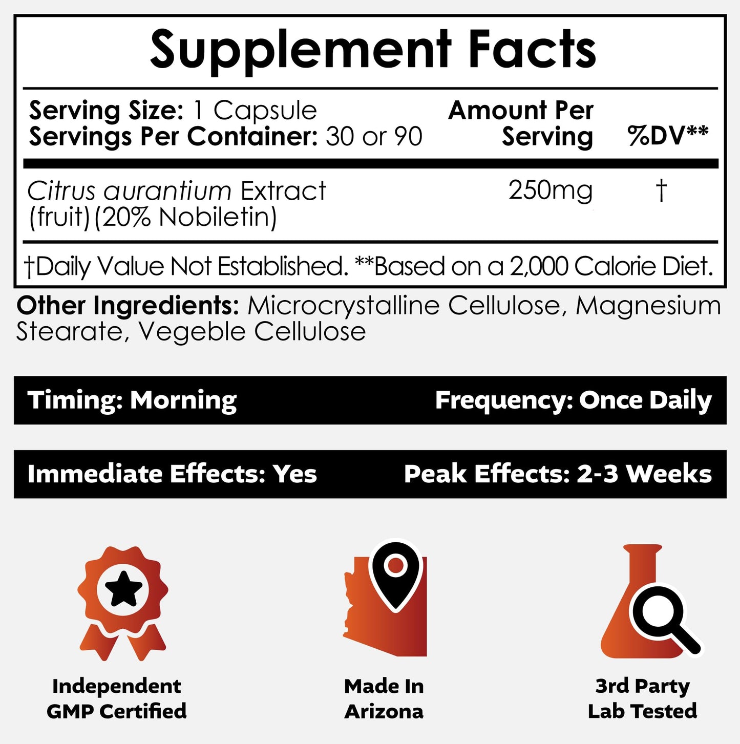 Nootropics Depot Nobiletin 250mg Capsule, 30 Count