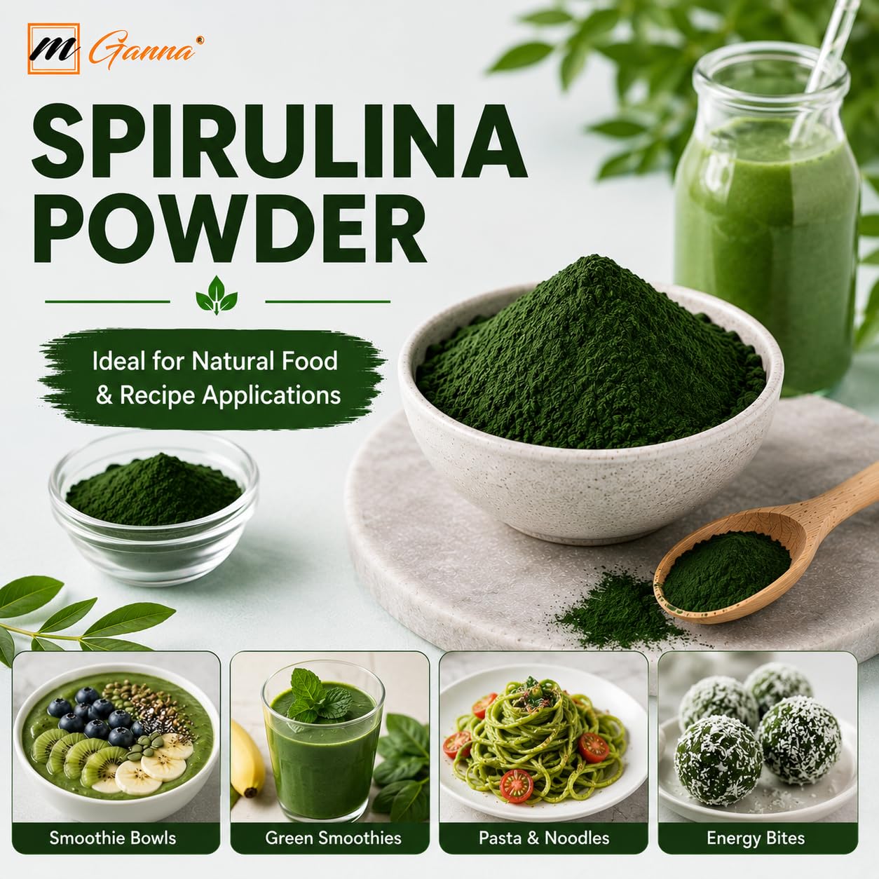 mGanna Spirulina Powder 8 oz