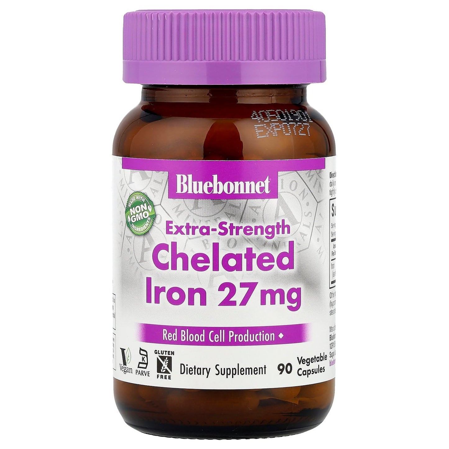 BlueBonnet Chelated Iron 27 mg 90 Capsules