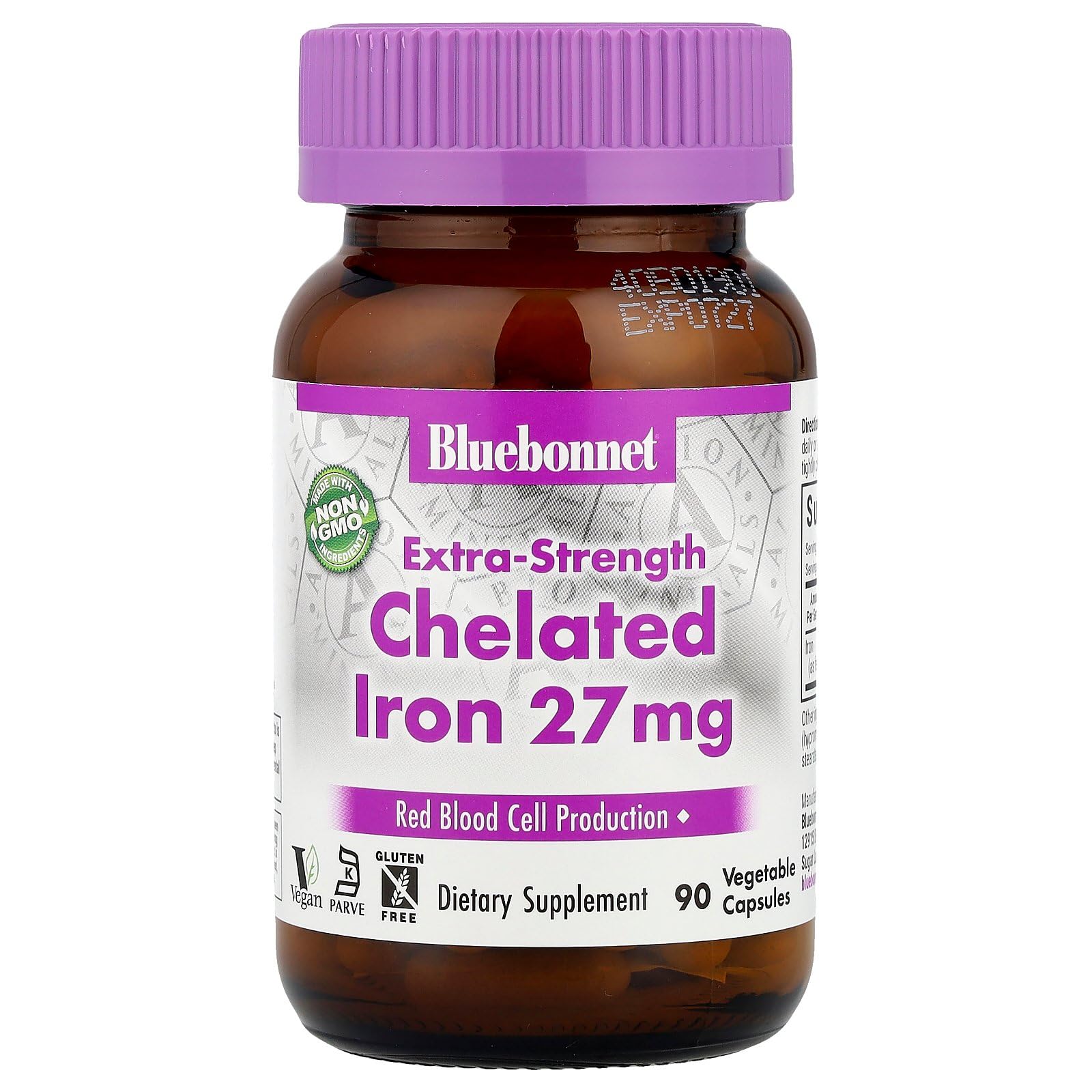 BlueBonnet Chelated Iron 27 mg 90 Capsules