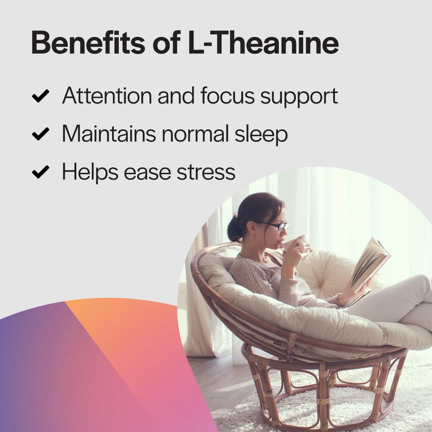 PureFormulas L-Theanine Supplement 100 mg 60 Capsules