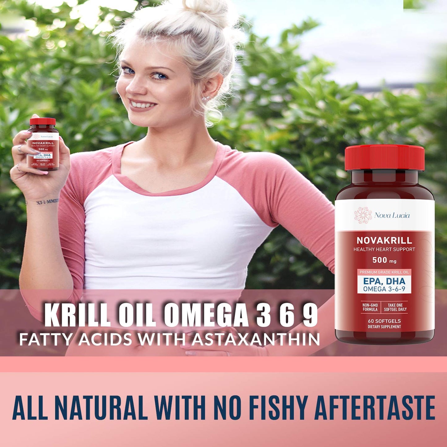 Nova Lucia NovaKrill Krill Oil Omega 3 Supplement Softgel 1 Count