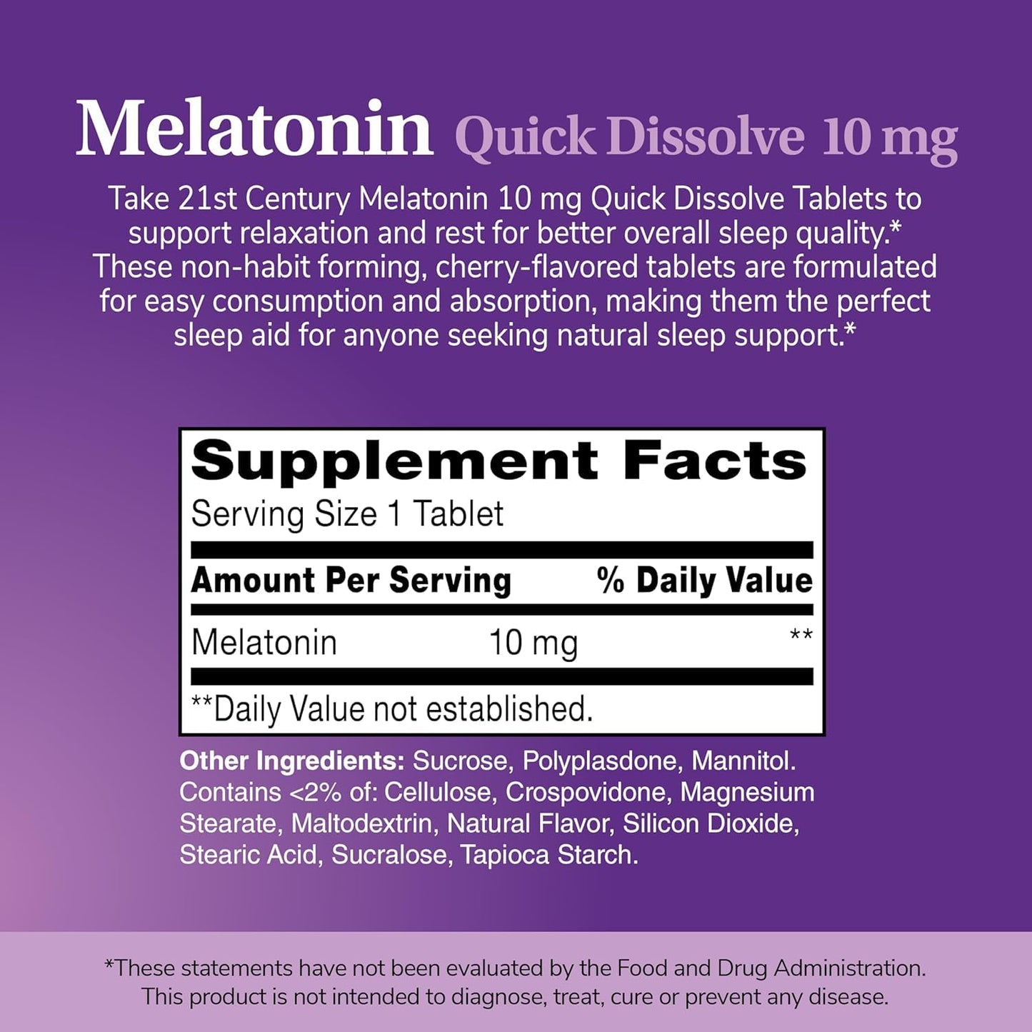 21st Century Melatonin 10mg Tablets, 240