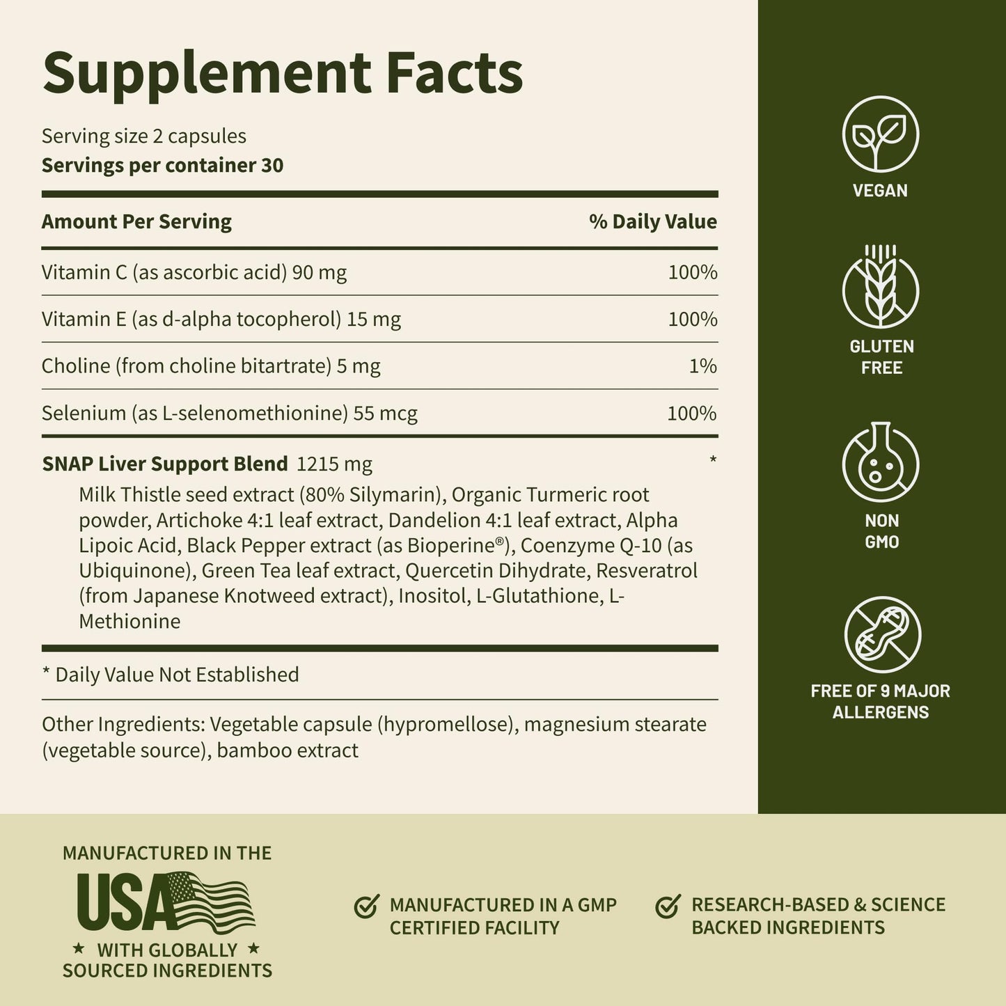 Snap Supplements Liver & Kidney Health Supplement Bundle Capsules, 120 Count