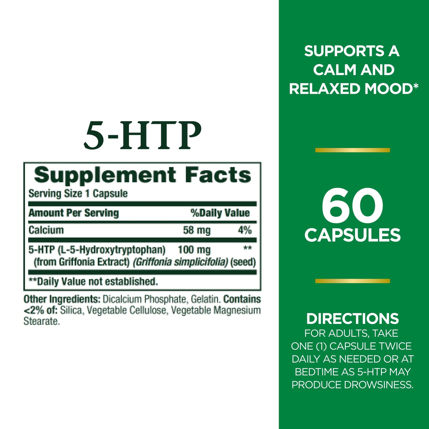 Nature's Bounty 5-HTP Capsule 120 Count