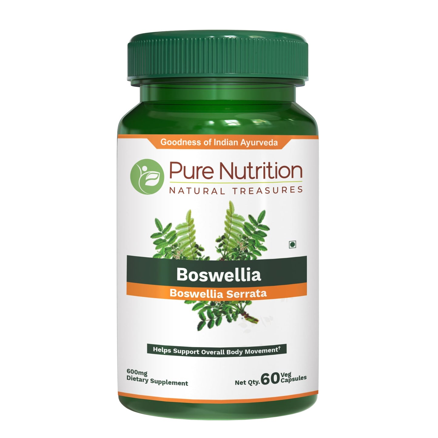 PURE NUTRITION NATURAL TREASURES Boswellia Serrata 600 mg Capsule, 60 Count