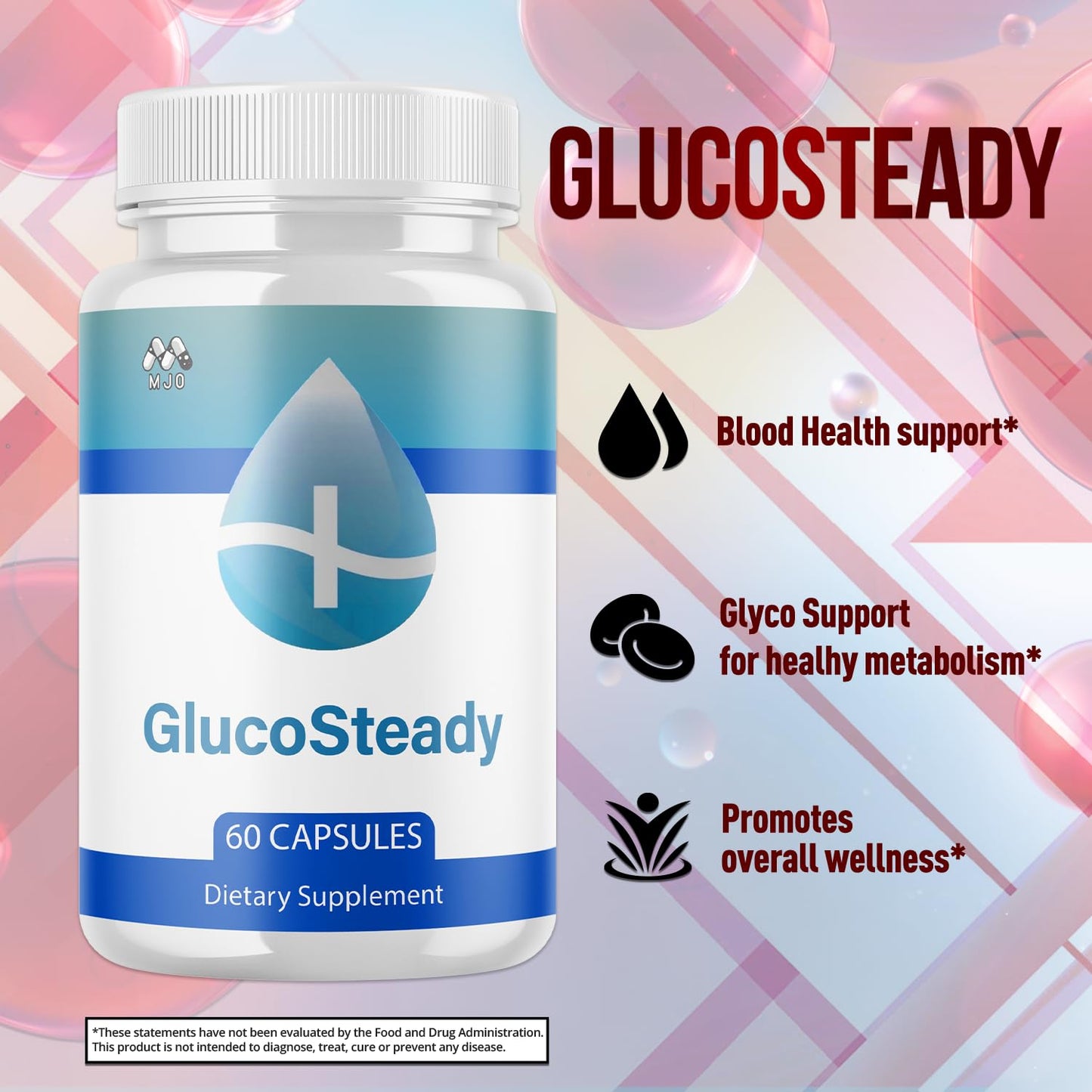 MJO GlucoSteady Capsules, 120 Count