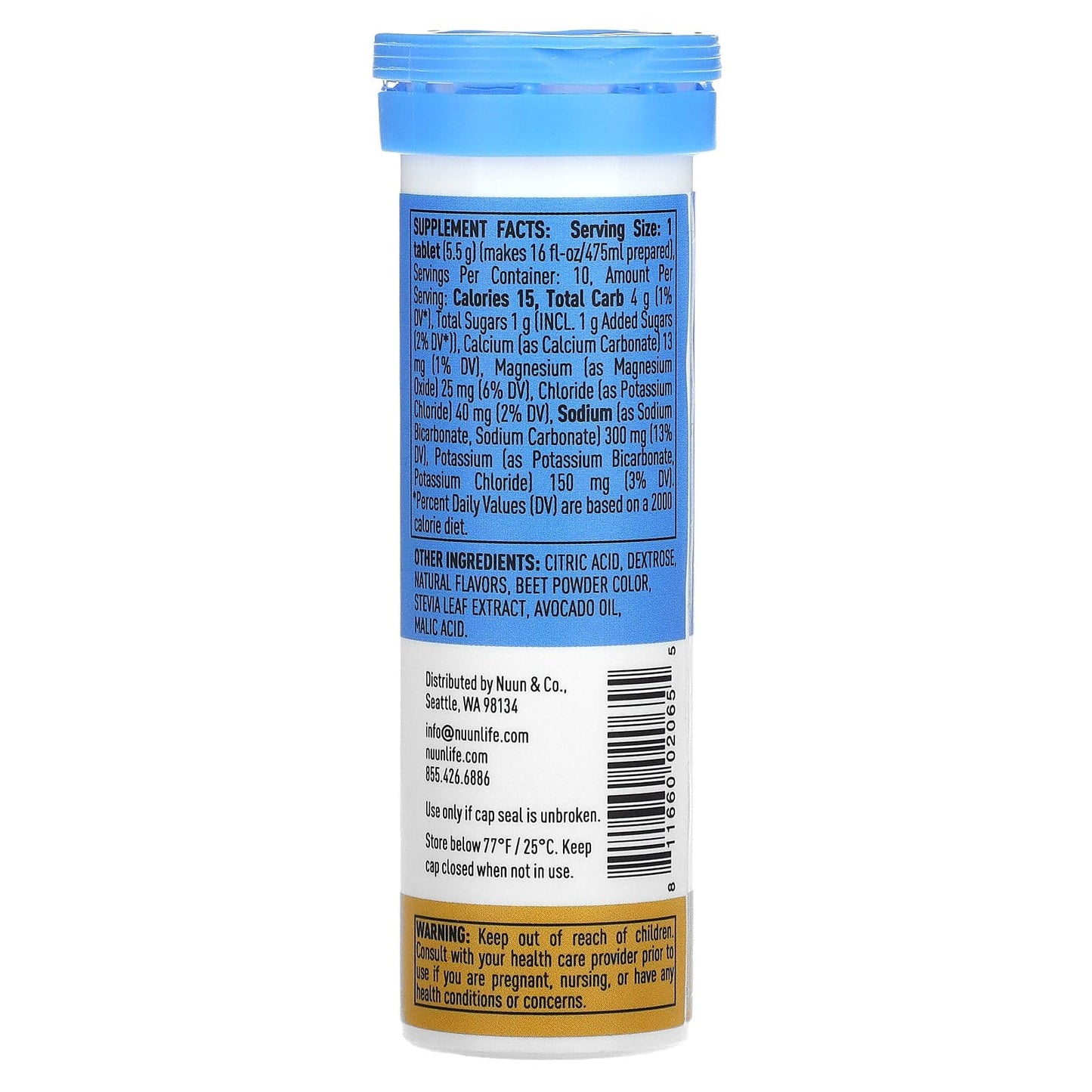 Nuun Bev Tube Orange 10 Tablets