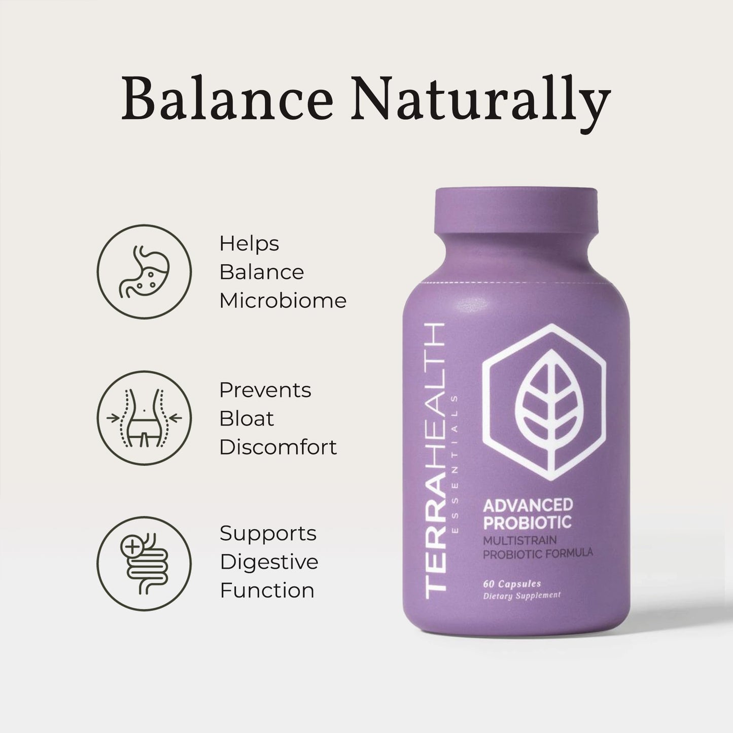 Terra Health Essentials Advanced Probiotics 50 Billion CFU Capsules, 60 Count