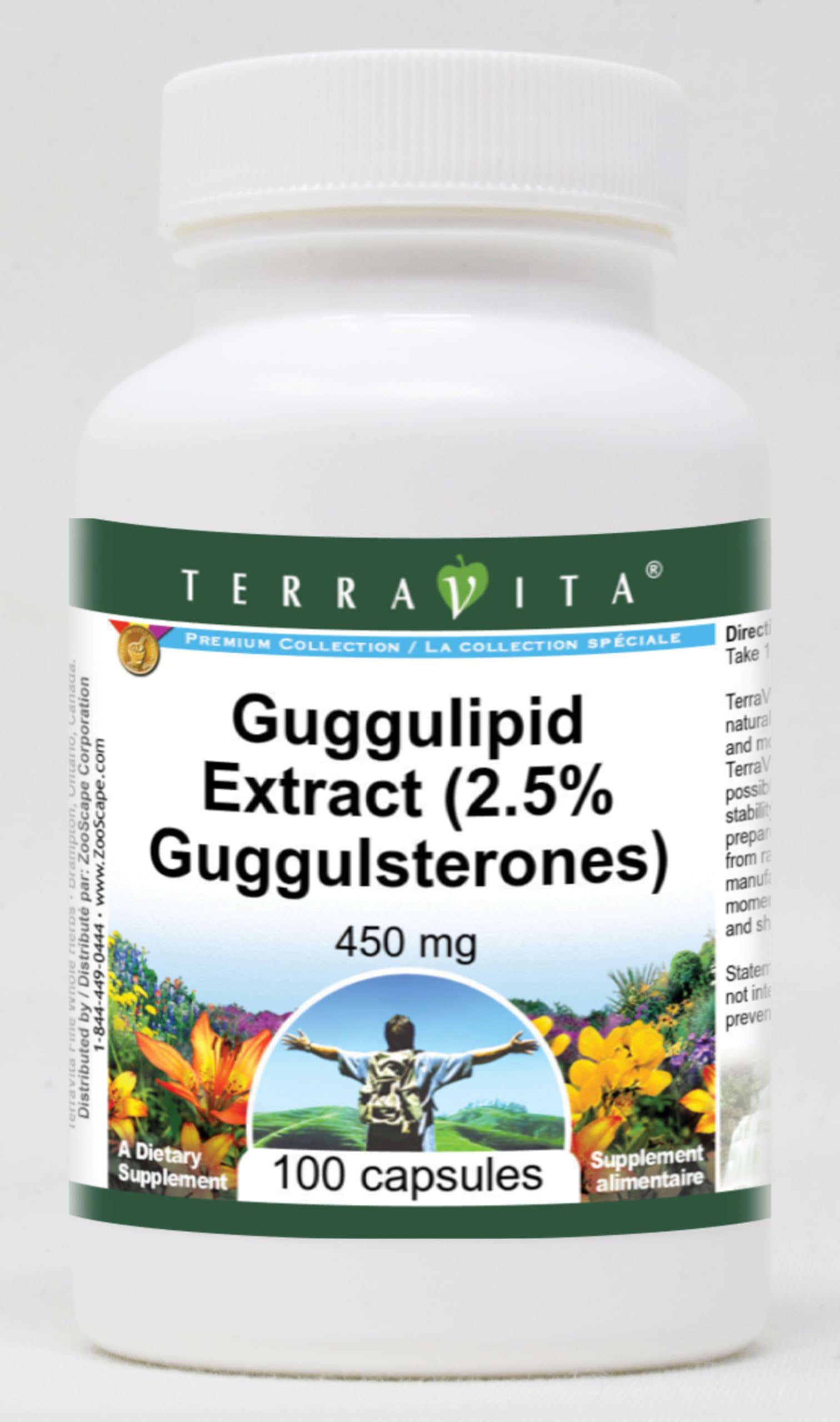 Terravita Guggulipid Extract (2.5% Guggulsterones) 450 mg Capsules 300