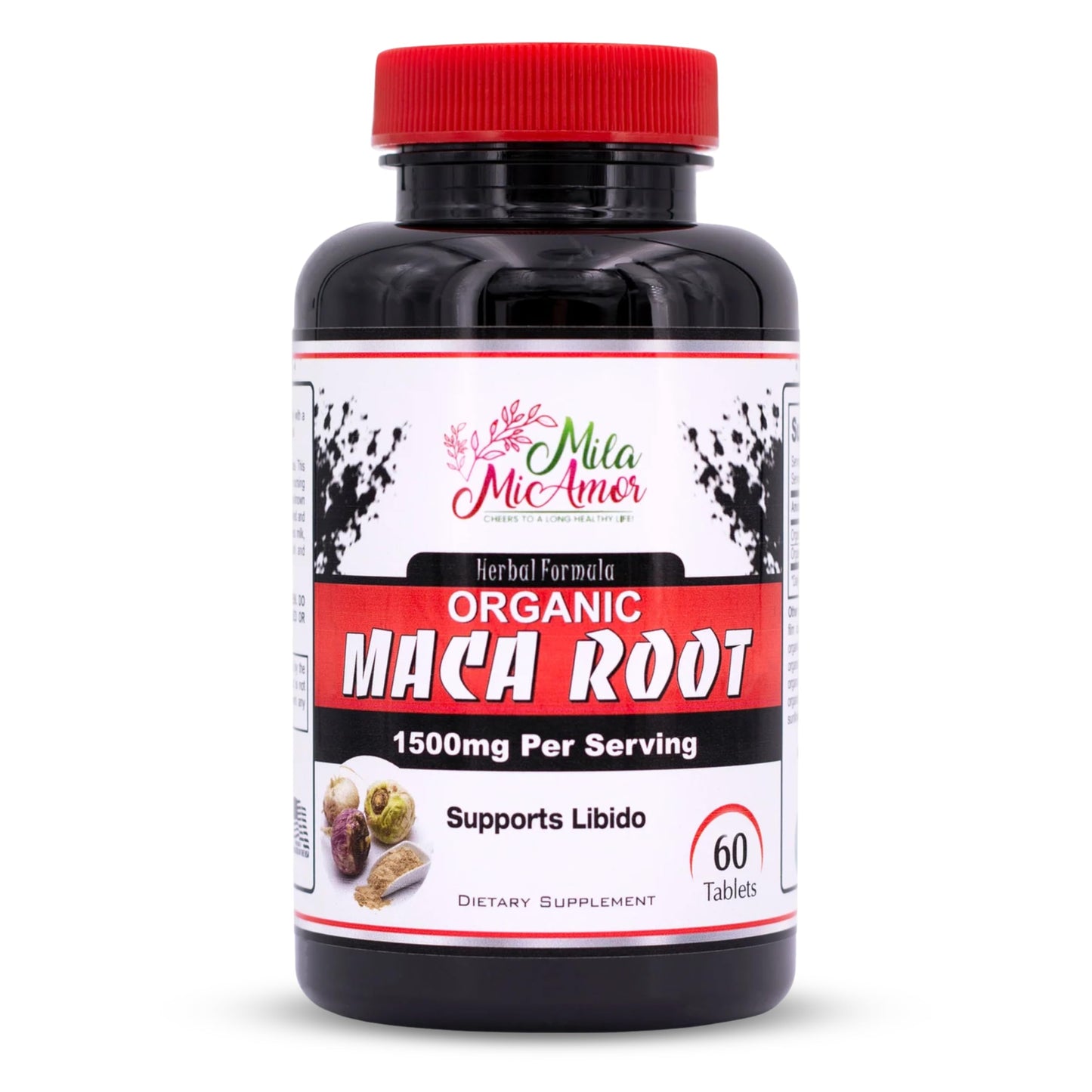 Mila Miamor Organic Maca Root Extract 1500 mg Tablets 60 Count