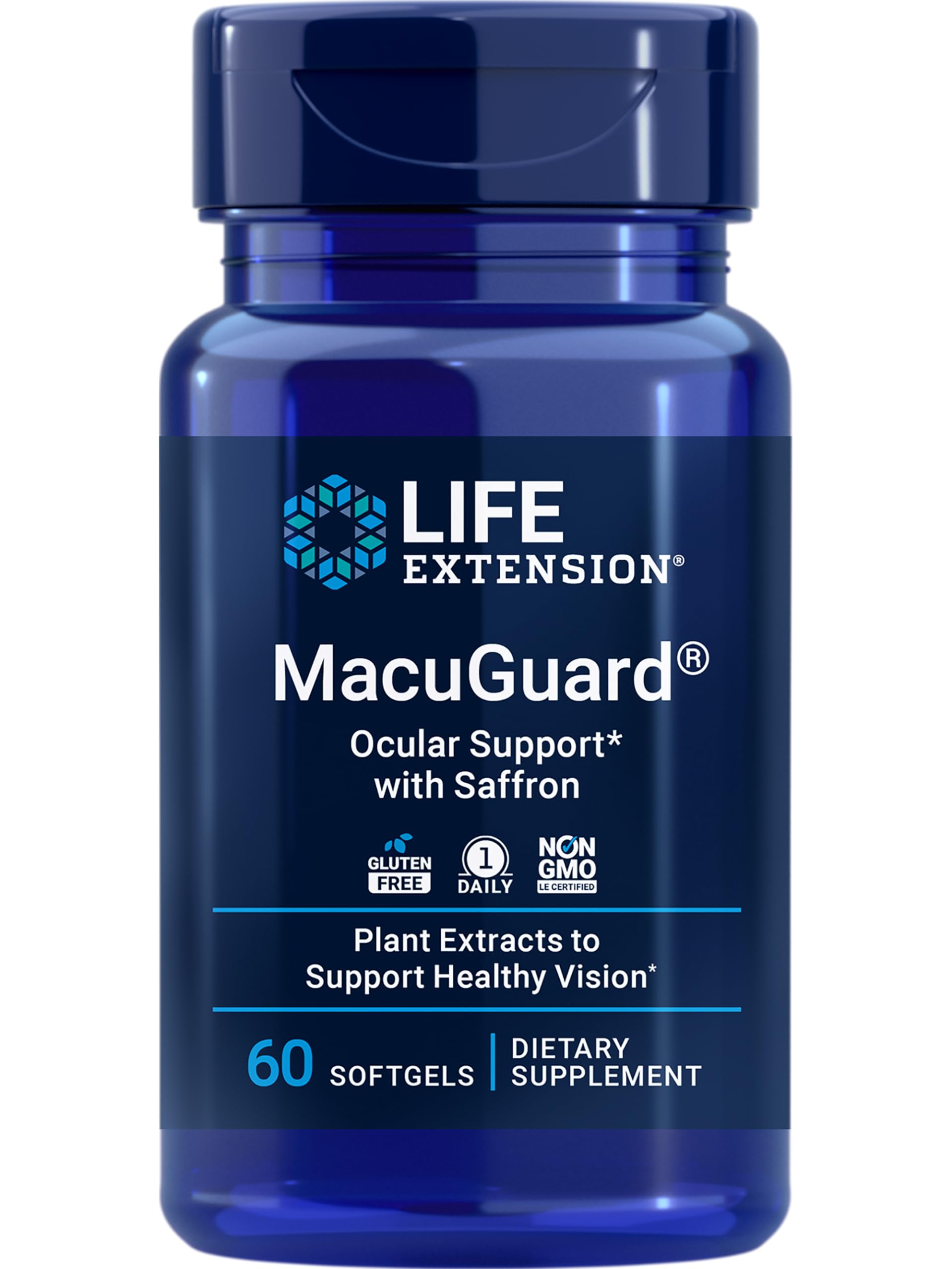 Life Extension MacuGuard Ocular Support with Saffron Softgels 60