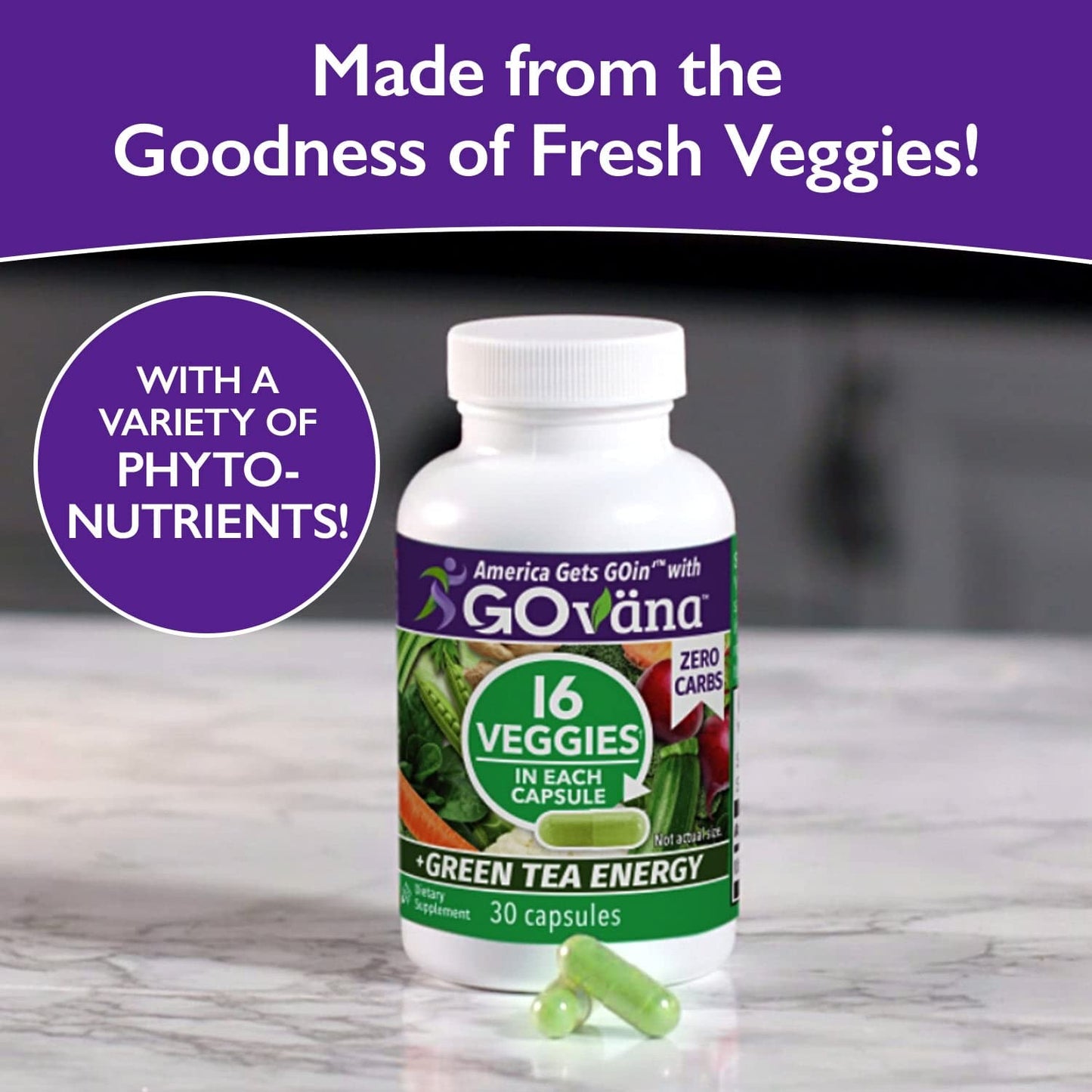GOVANA Fruits & Veggies Nutritional Supplement, 60 Capsules