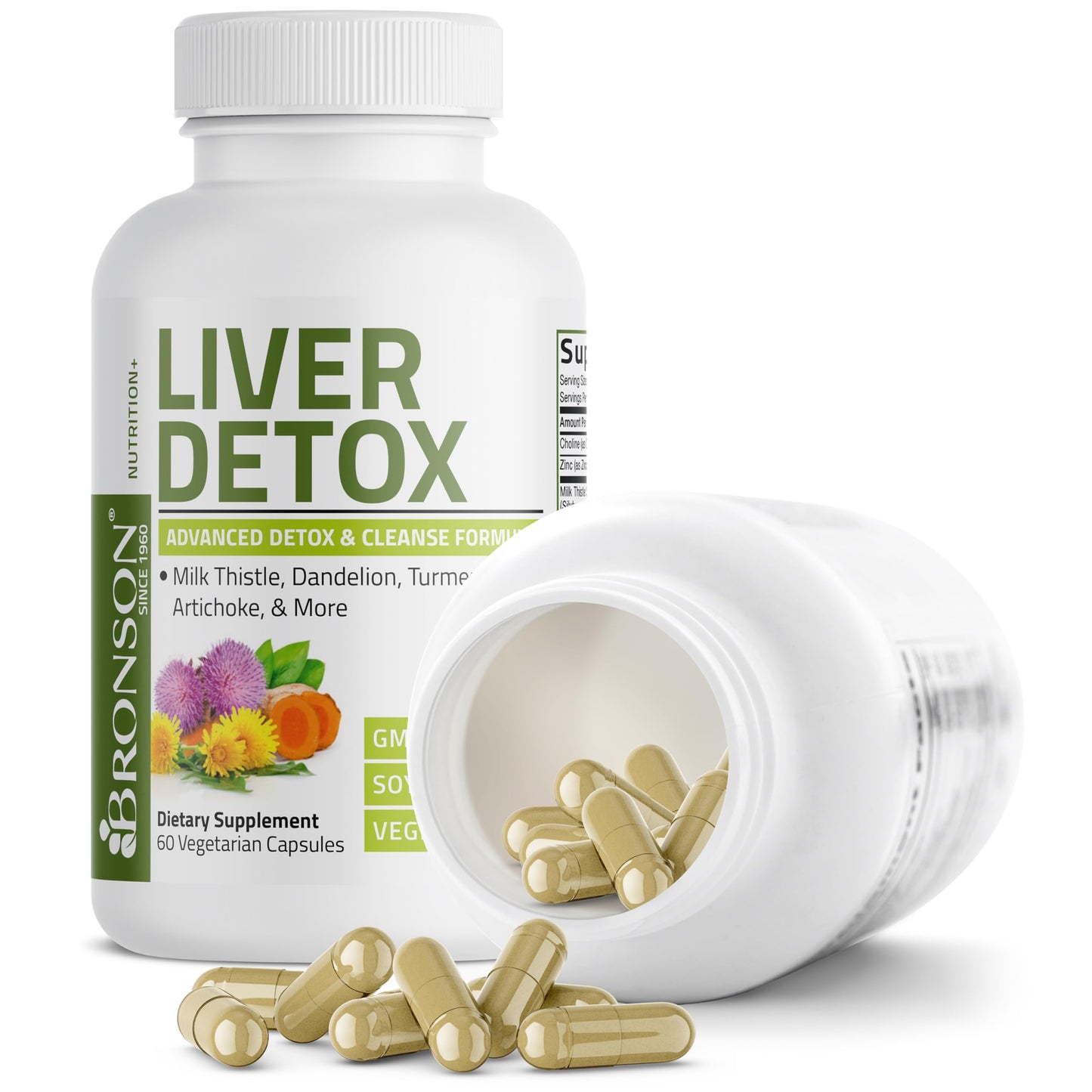Bronson Liver Detox Advanced Detox & Cleansing Formula Capsules, 60
