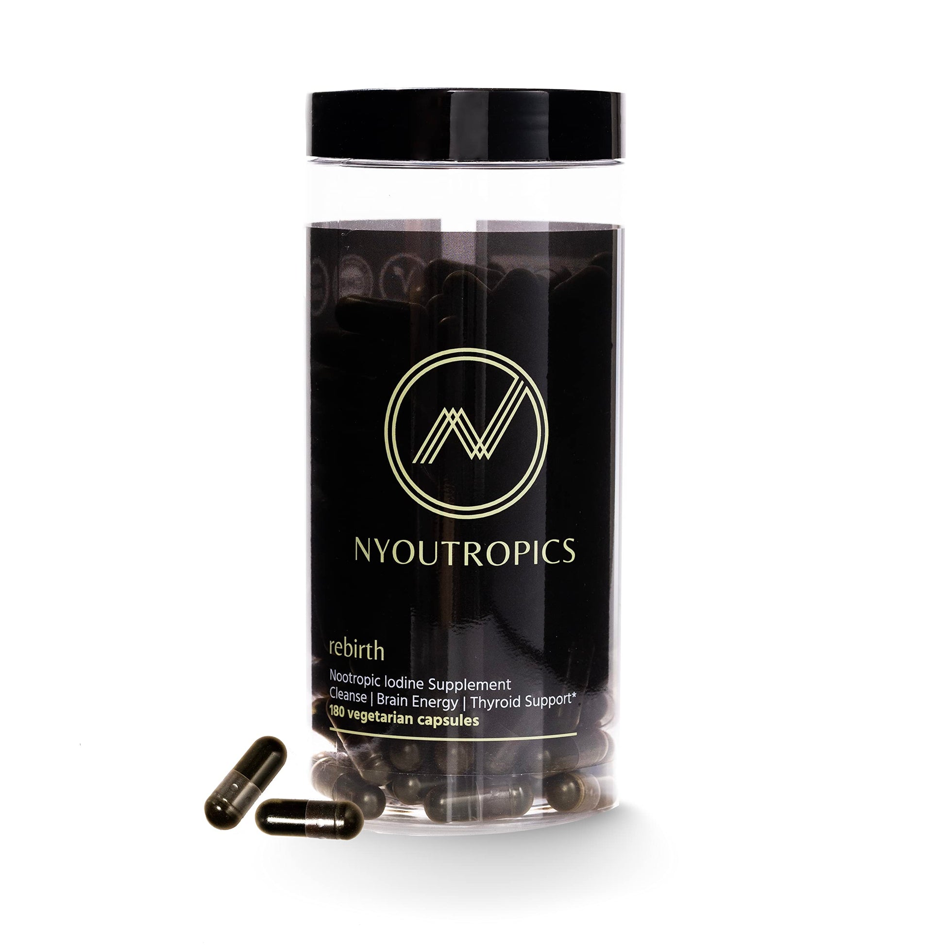 NYOUTROPICS Nootropic Iodine Supplement Capsules, 180 Count