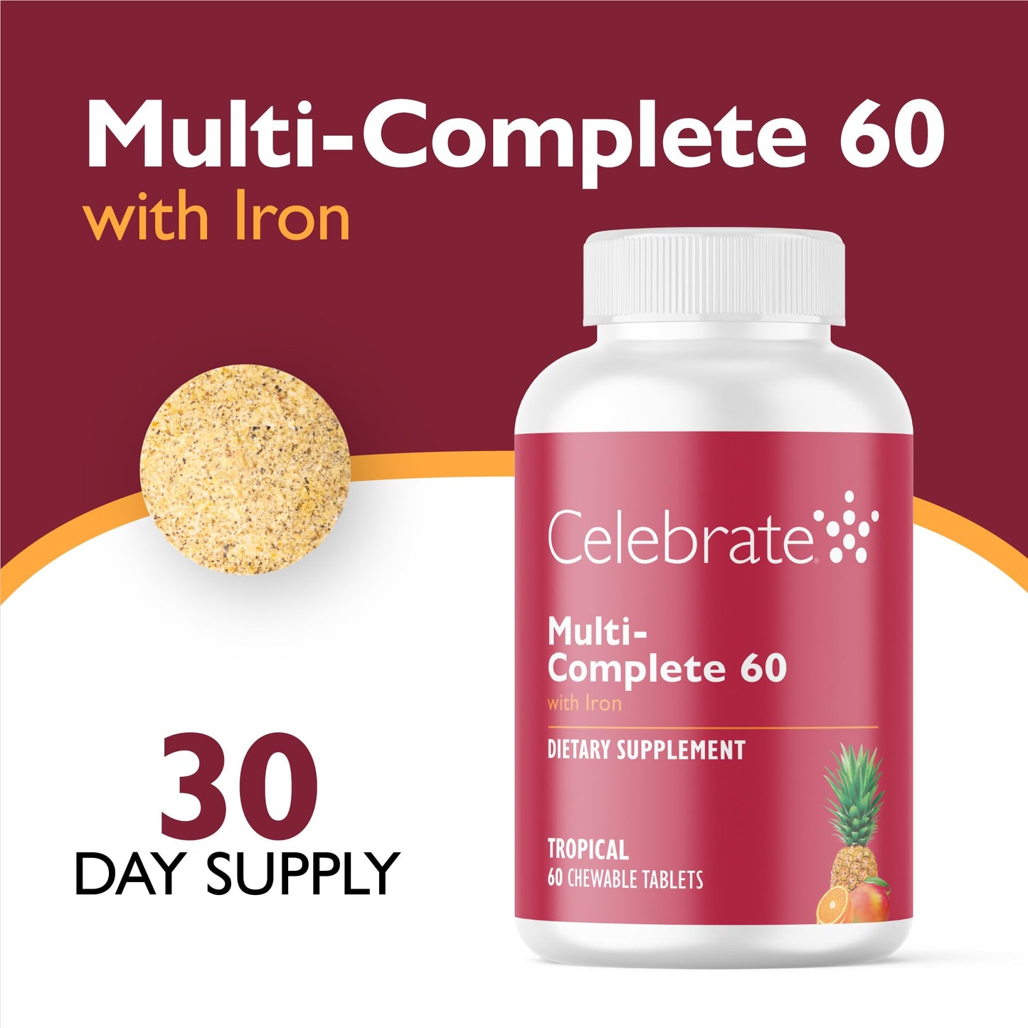 Celebrate Bariatric Supplements Multi-Complete Tablet, 60 Tablets