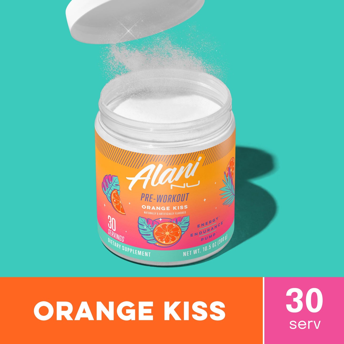 Alani Nu Pre Workout Powder Orange KISS, 10.2 oz
