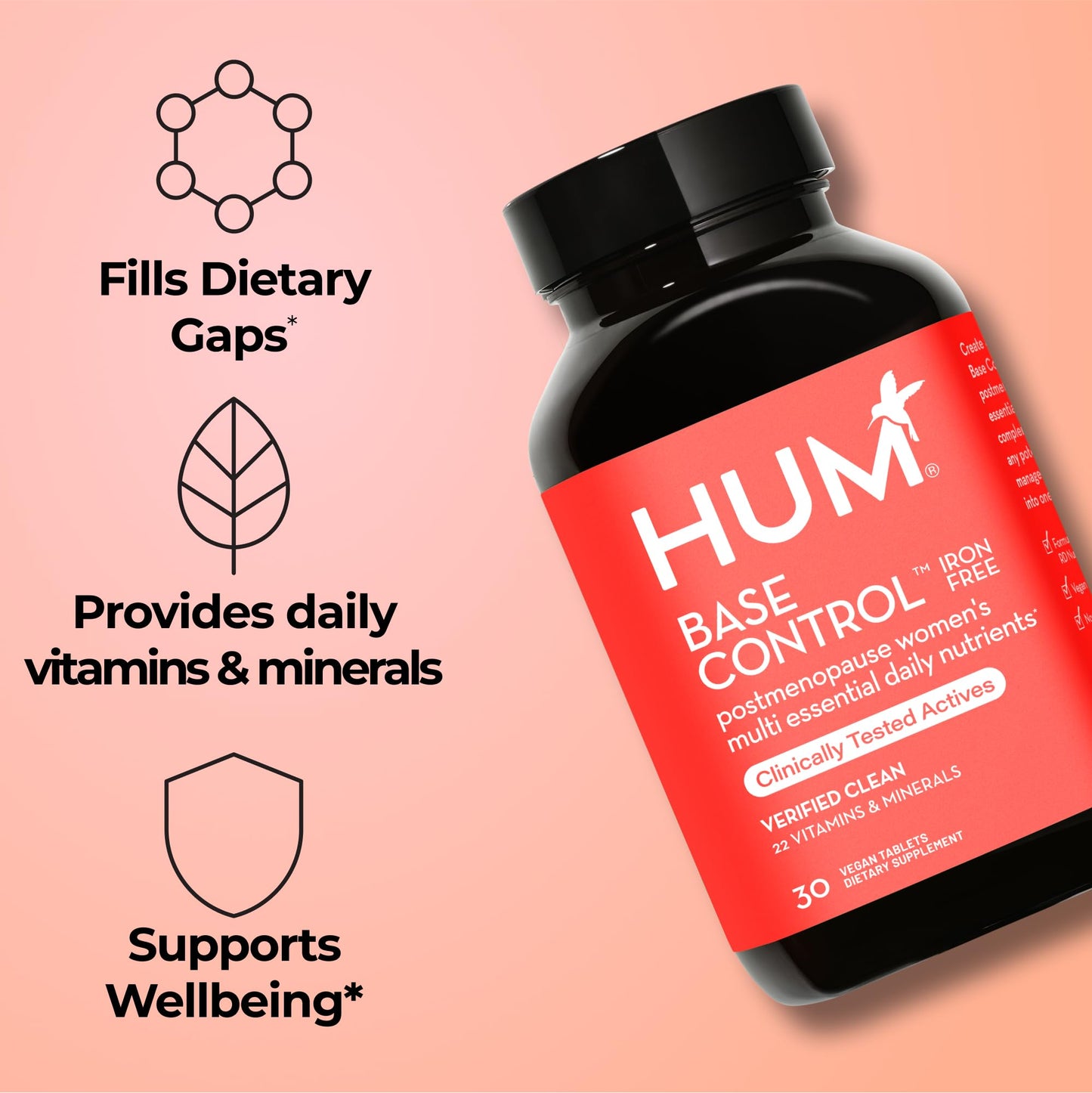 HUM Base Control Multivitamin for Women Tablets, 30 Count