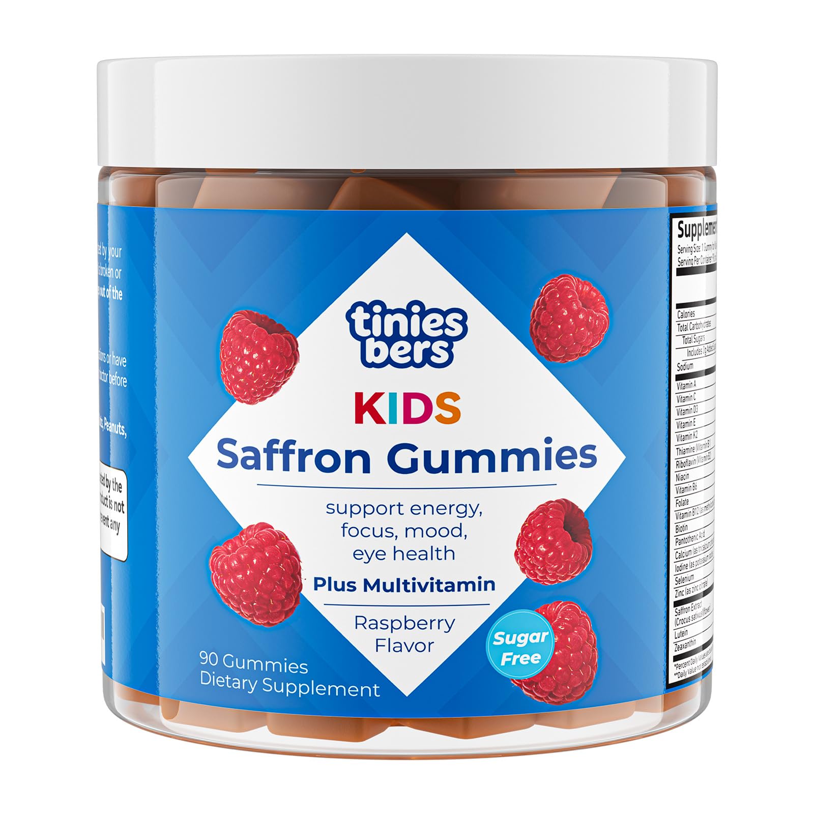 Tinies bers Saffron Gummies for Kids with Multivitamins and Methyl Vitamin B12, 60 Count