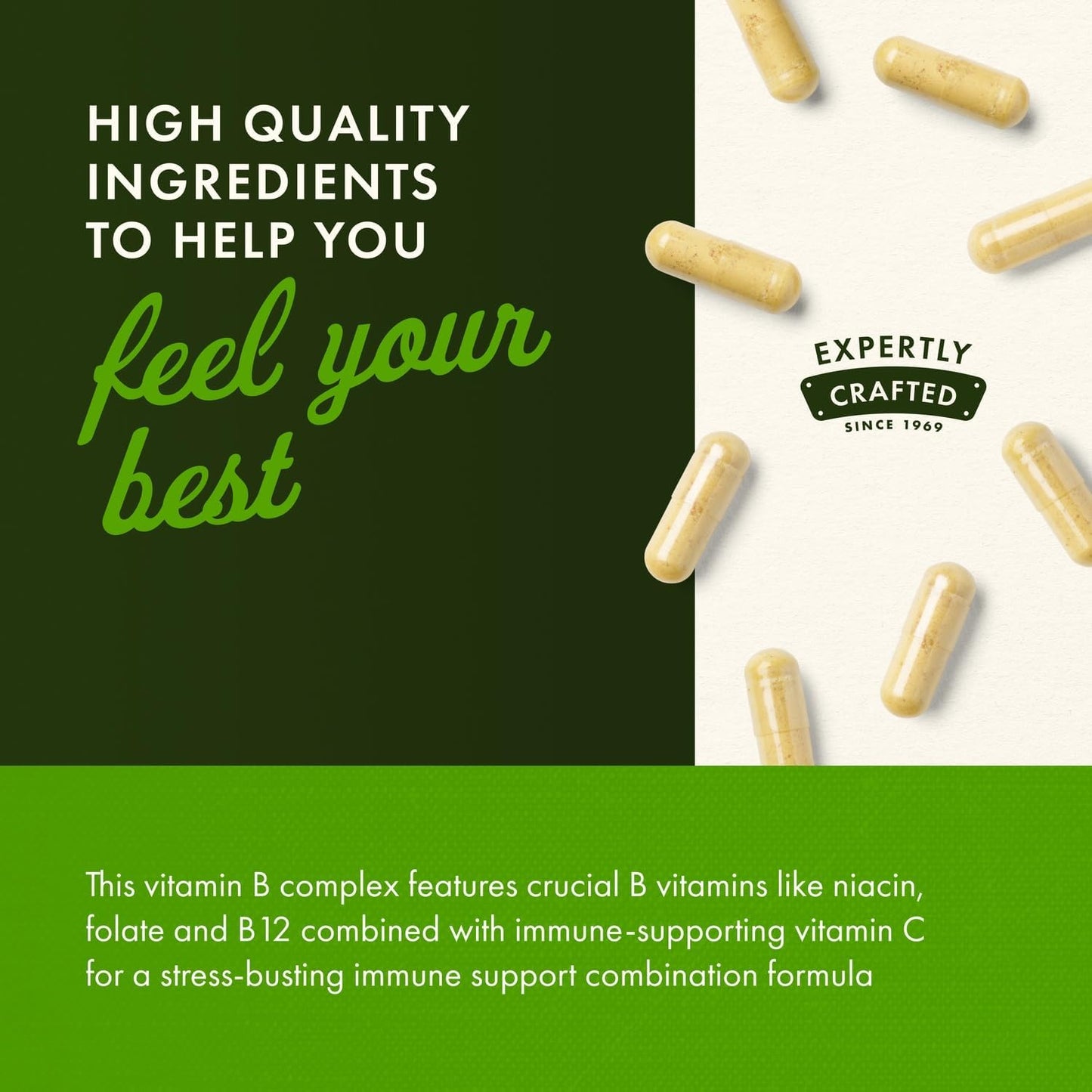 Swanson Super Stress B-Complex with Vitamin C Capsules, 200 Capsules