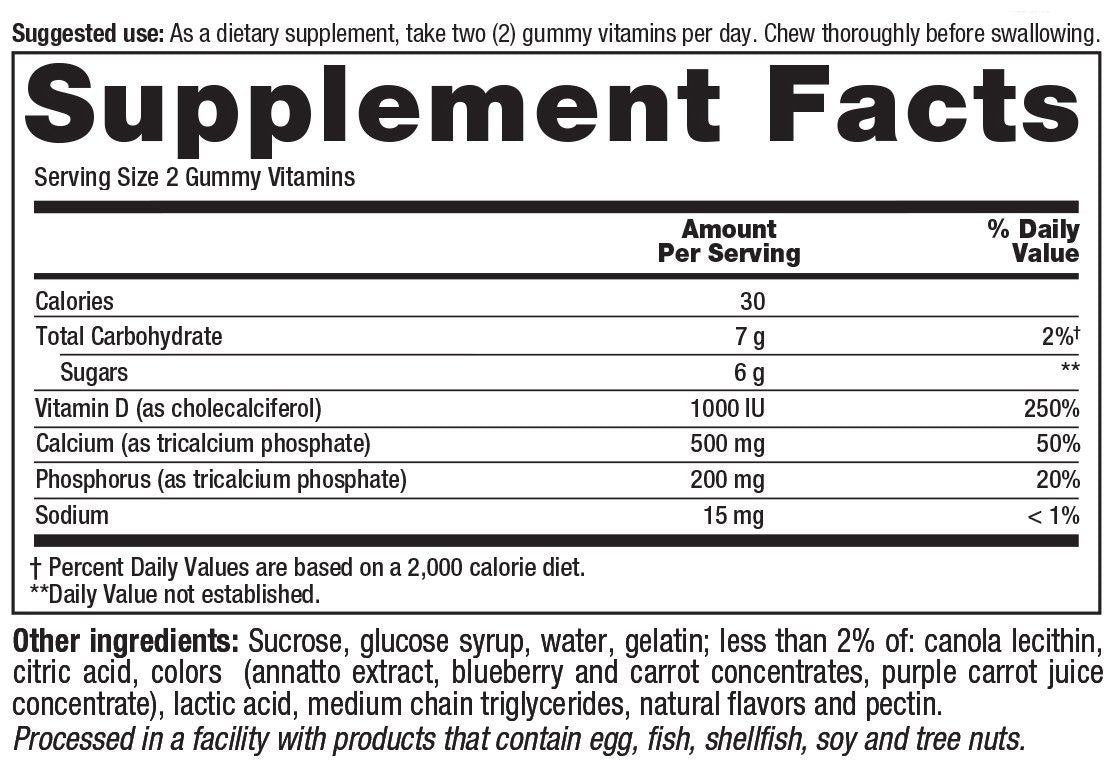 Vitafusion Calcium + D3 Gummies 200 Count