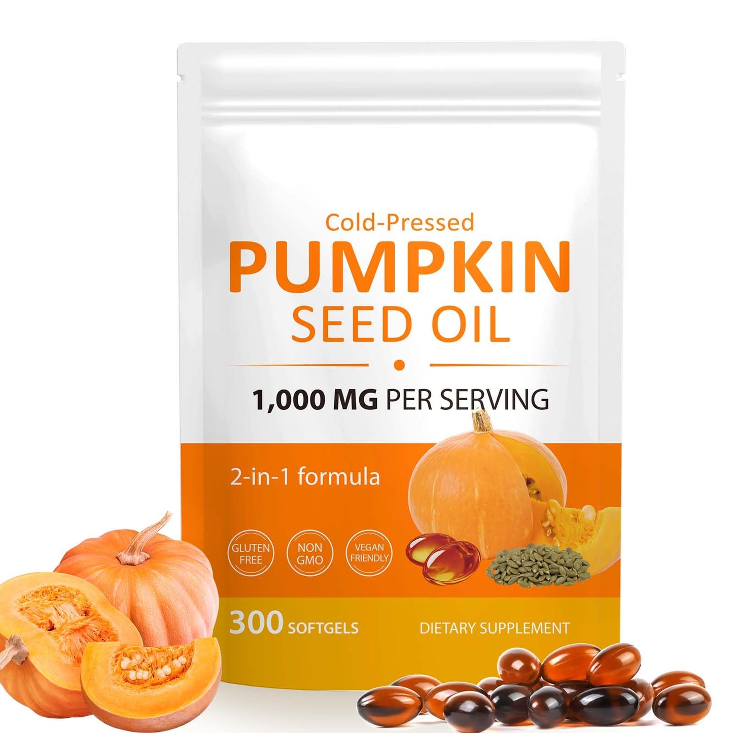 KITNOBLIS Pumpkin Seed Oil Softgels 300