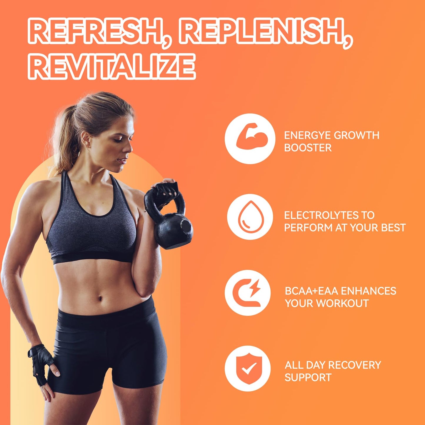 SmildeHeal EAAs Electrolytes Powder, Essential Amino Acids Supplement, EAA & BCAA Powder with B-Vitamins and Minerals – Hydration Drink Supplement, Keto Friendly, No Sugar, 10.58 Ounce