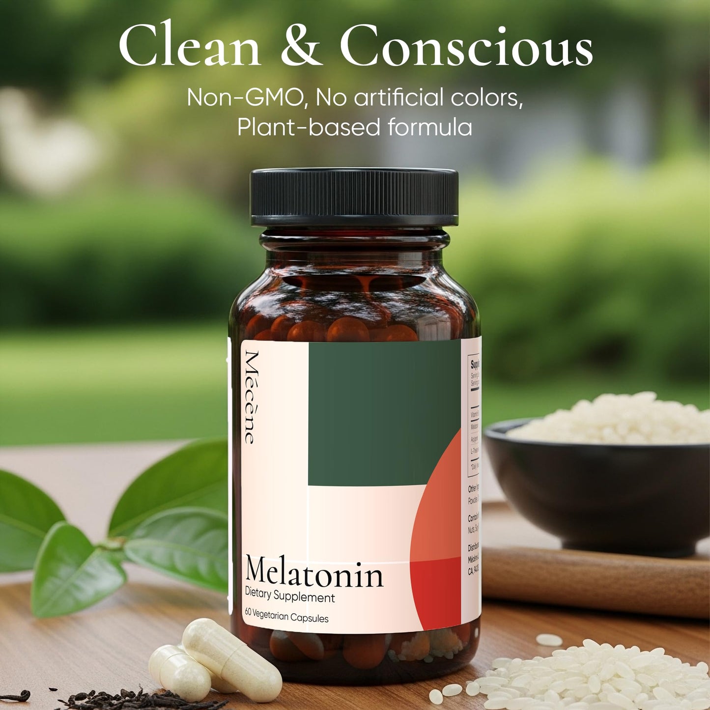 Mécène High Dose Melatonin 30mg with L-Theanine, B6, and Apigenin, 60 Capsules