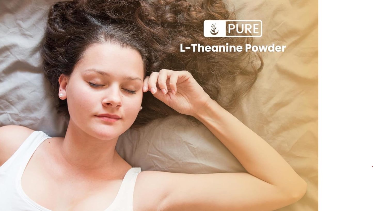PURE ORIGINAL INGREDIENTS L-Theanine Amino Acid Supplement Powder 4 oz