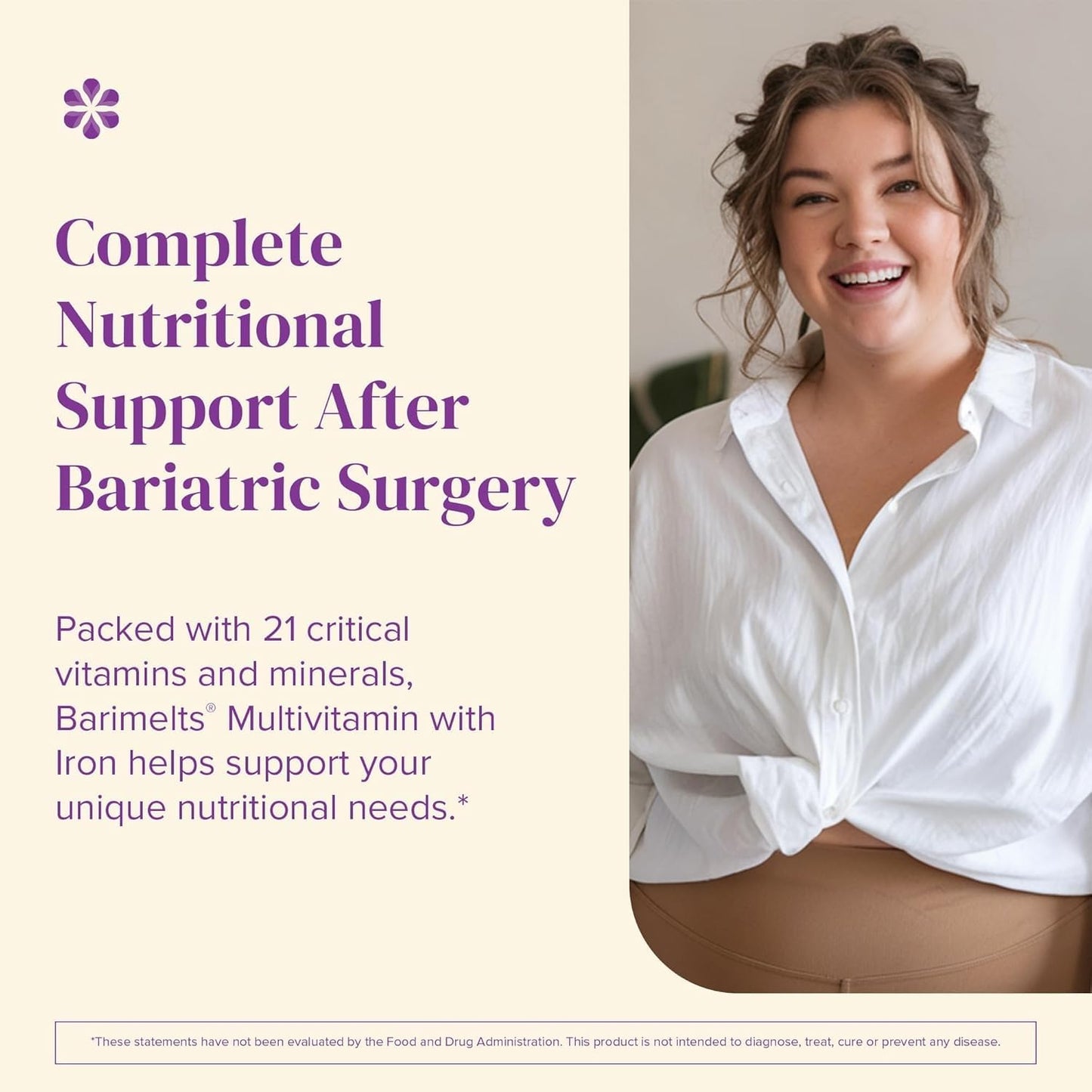 BariMelts Bariatric Multivitamin with Iron Tablet, 60 Tablets