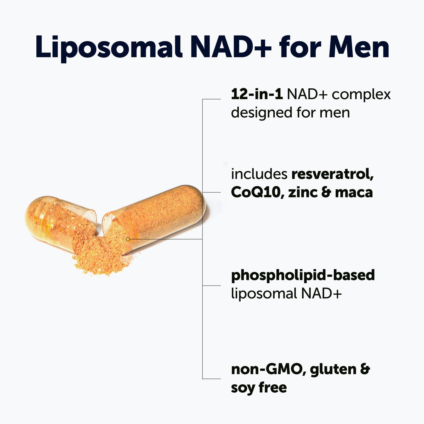 Micro Ingredients Liposomal NAD+ for Men 180 Capsules
