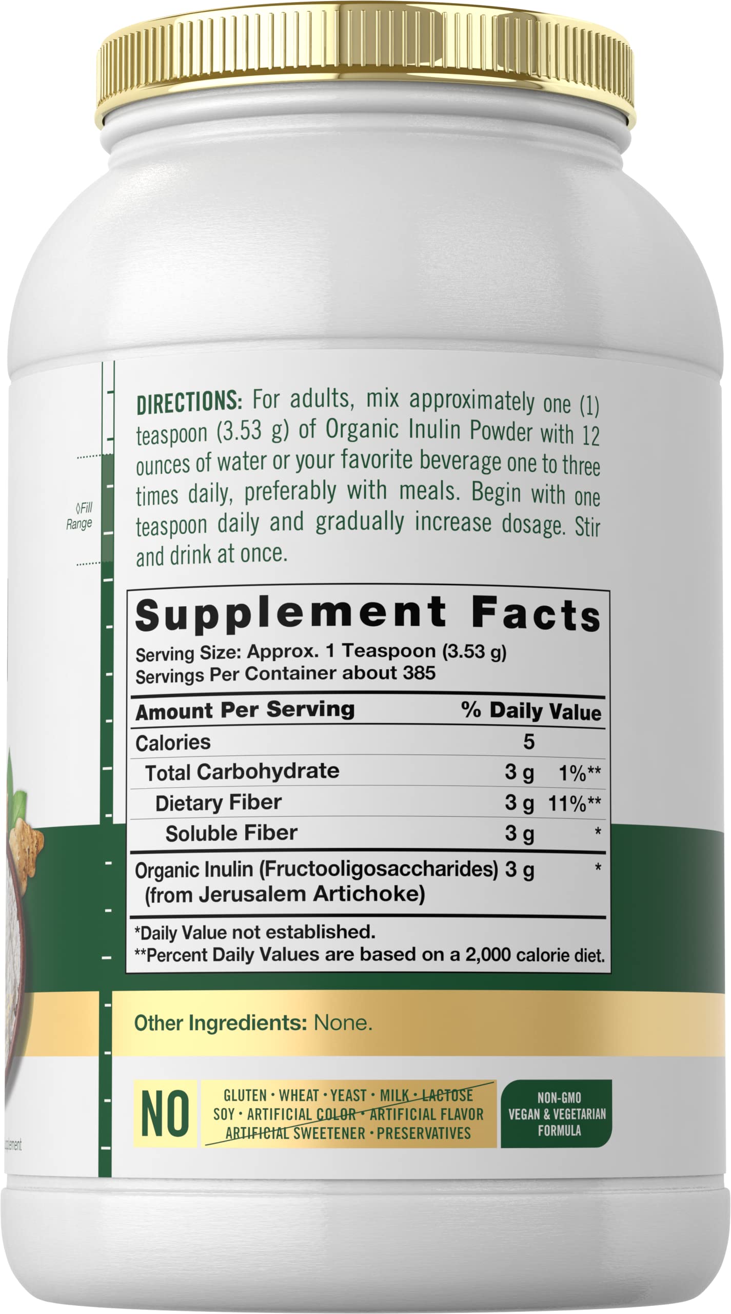 Carlyle Organic Inulin Powder 48 oz