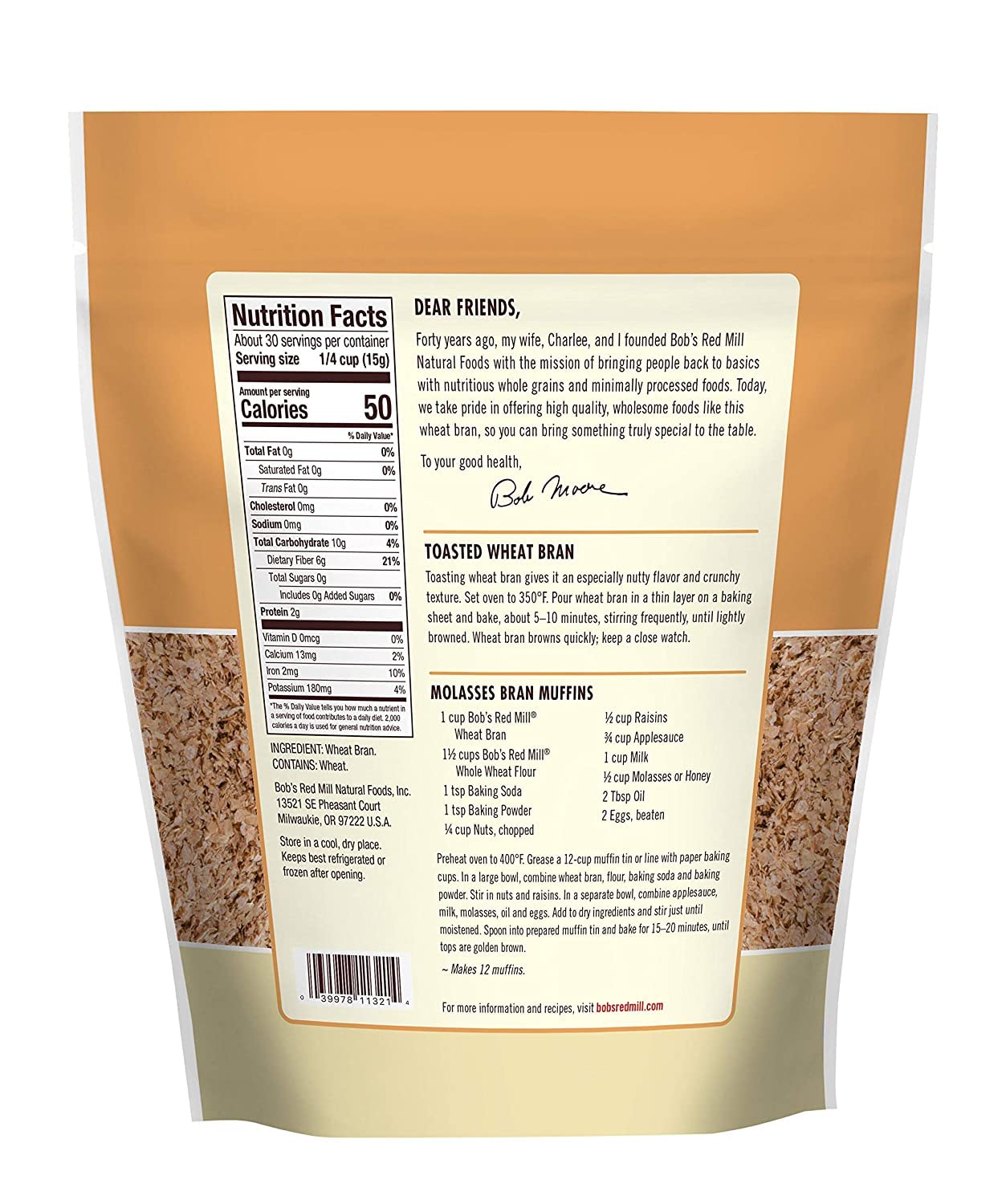 Bob's Red Mill Wheat Bran Powder, 8 Ounces